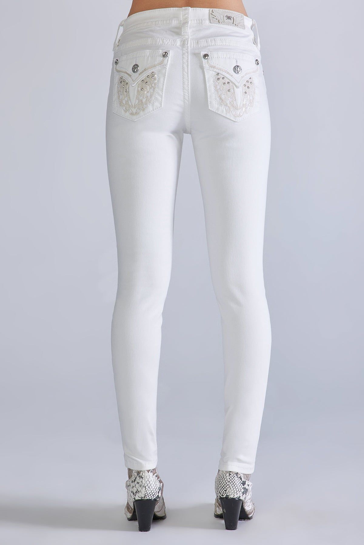 Crystal Wing Skinny Jeans sold by Miss Me product image thumbnail 2