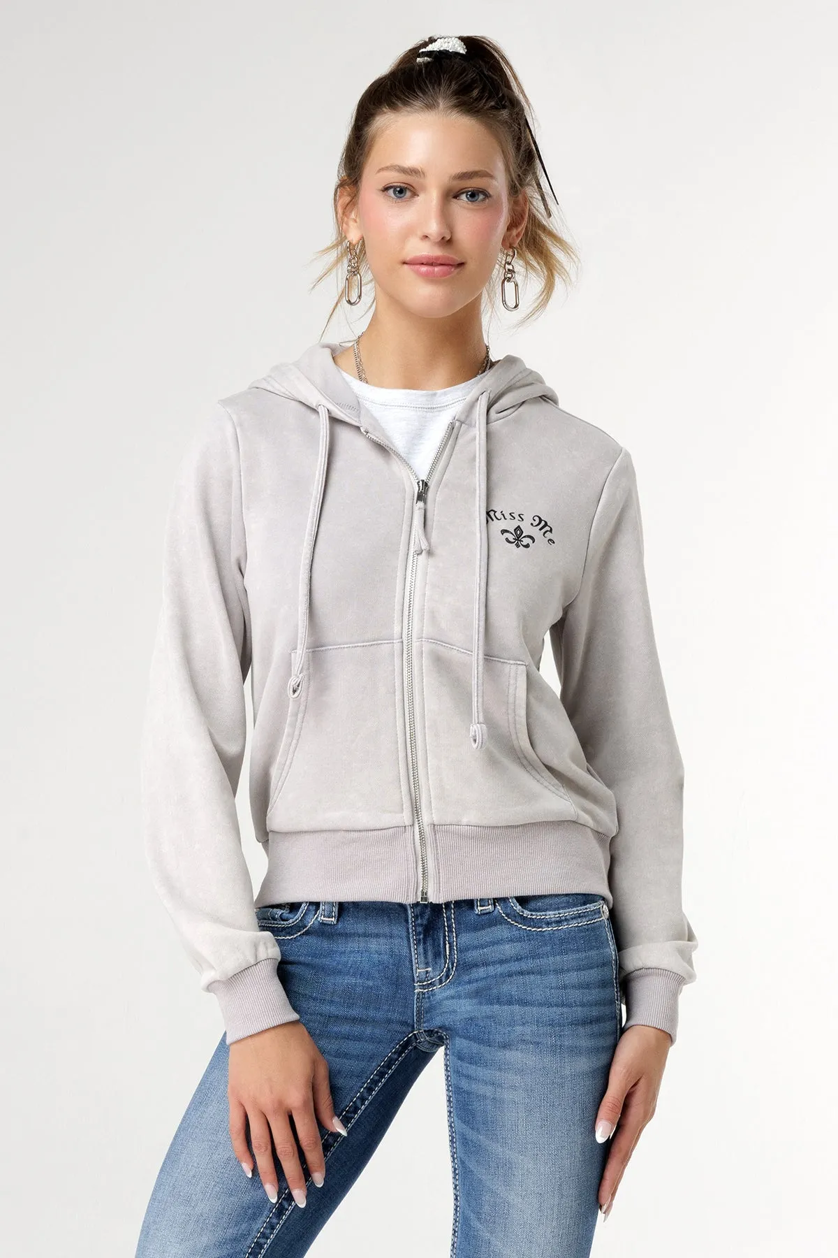 Subtle Wash Fitted Hoodie sold by Miss Me product image thumbnail 3