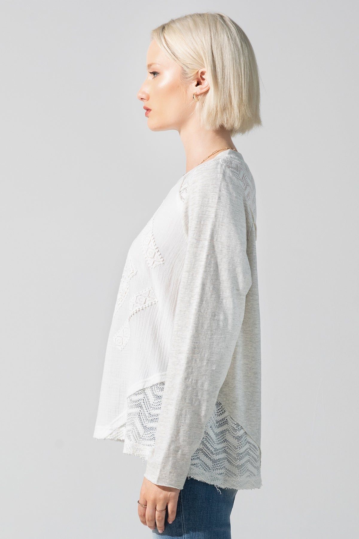 Long Sleeve Woven Top sold by Miss Me product image thumbnail 3
