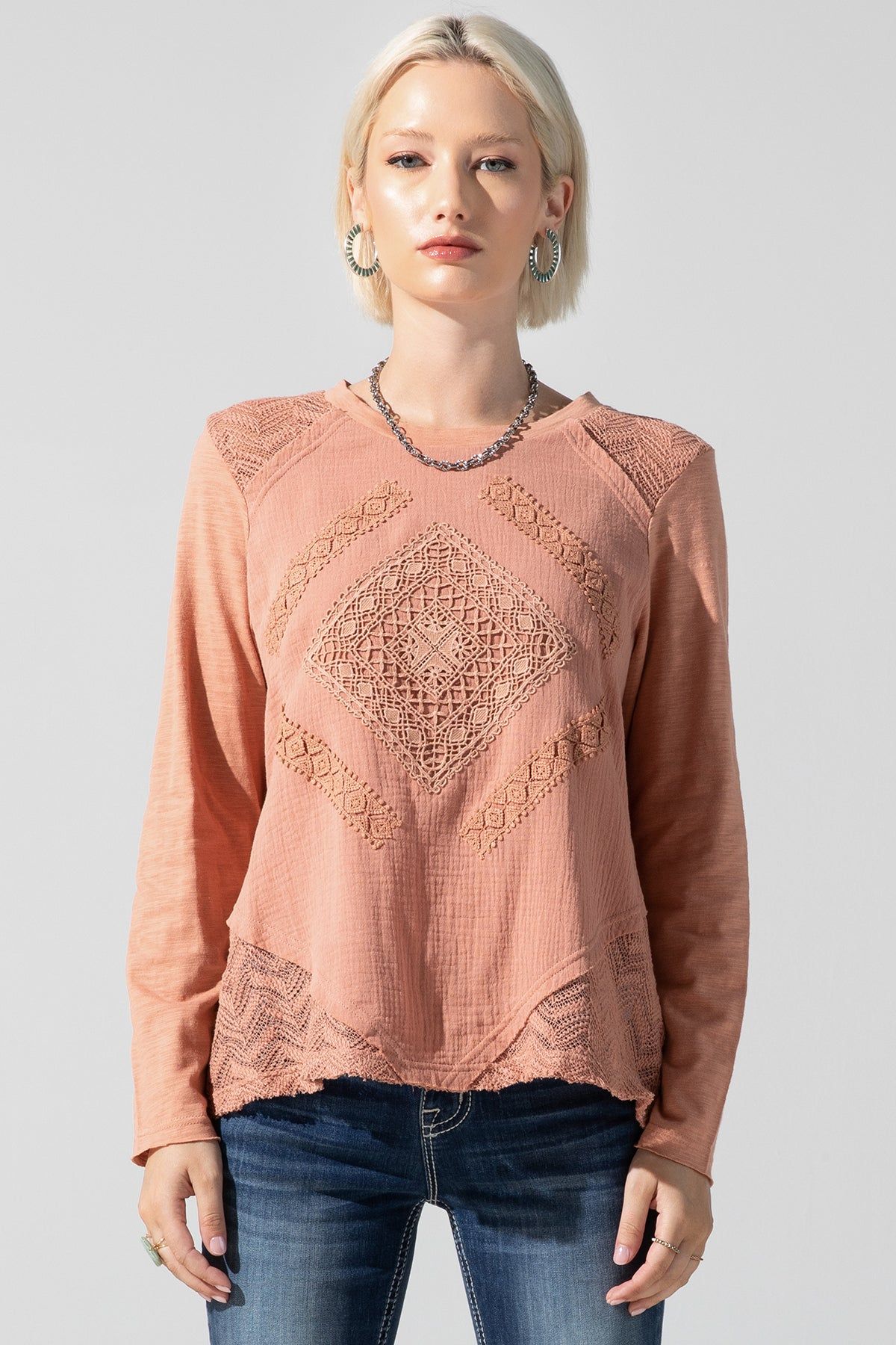 Long Sleeve Woven Top sold by Miss Me product image thumbnail 5