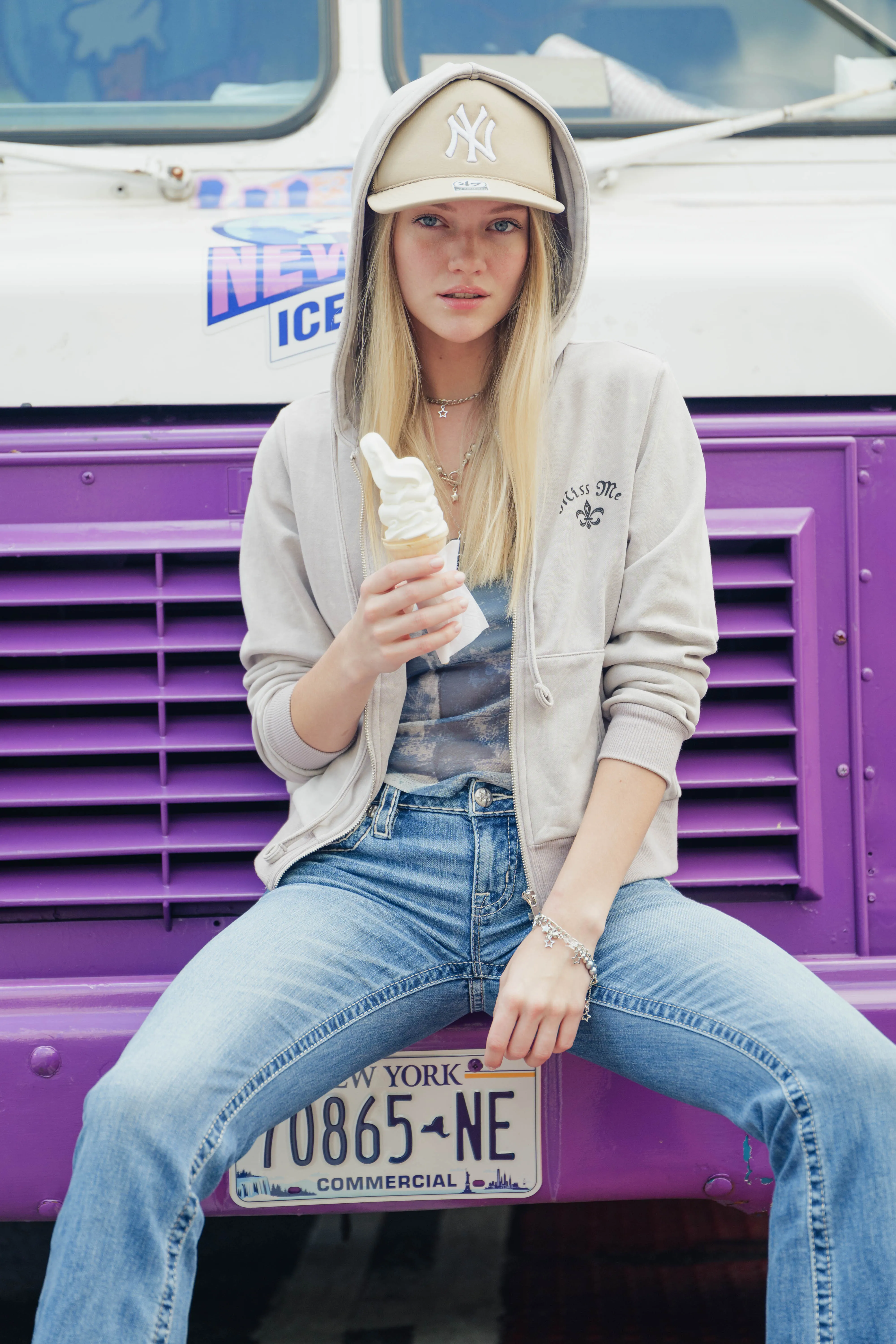 Subtle Wash Fitted Hoodie sold by Miss Me