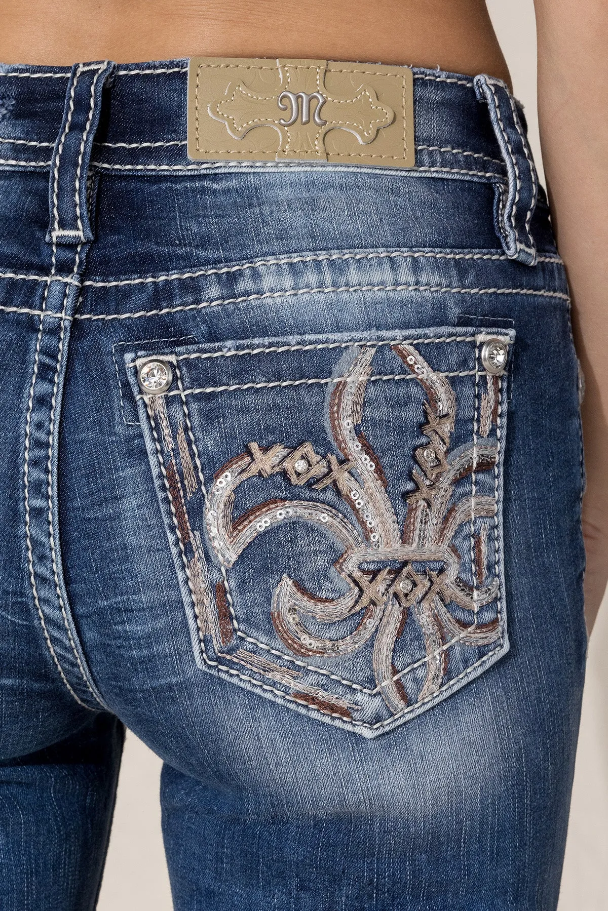 Fall Fleur De Lis Bootcut Jeans sold by Miss Me product image thumbnail 4