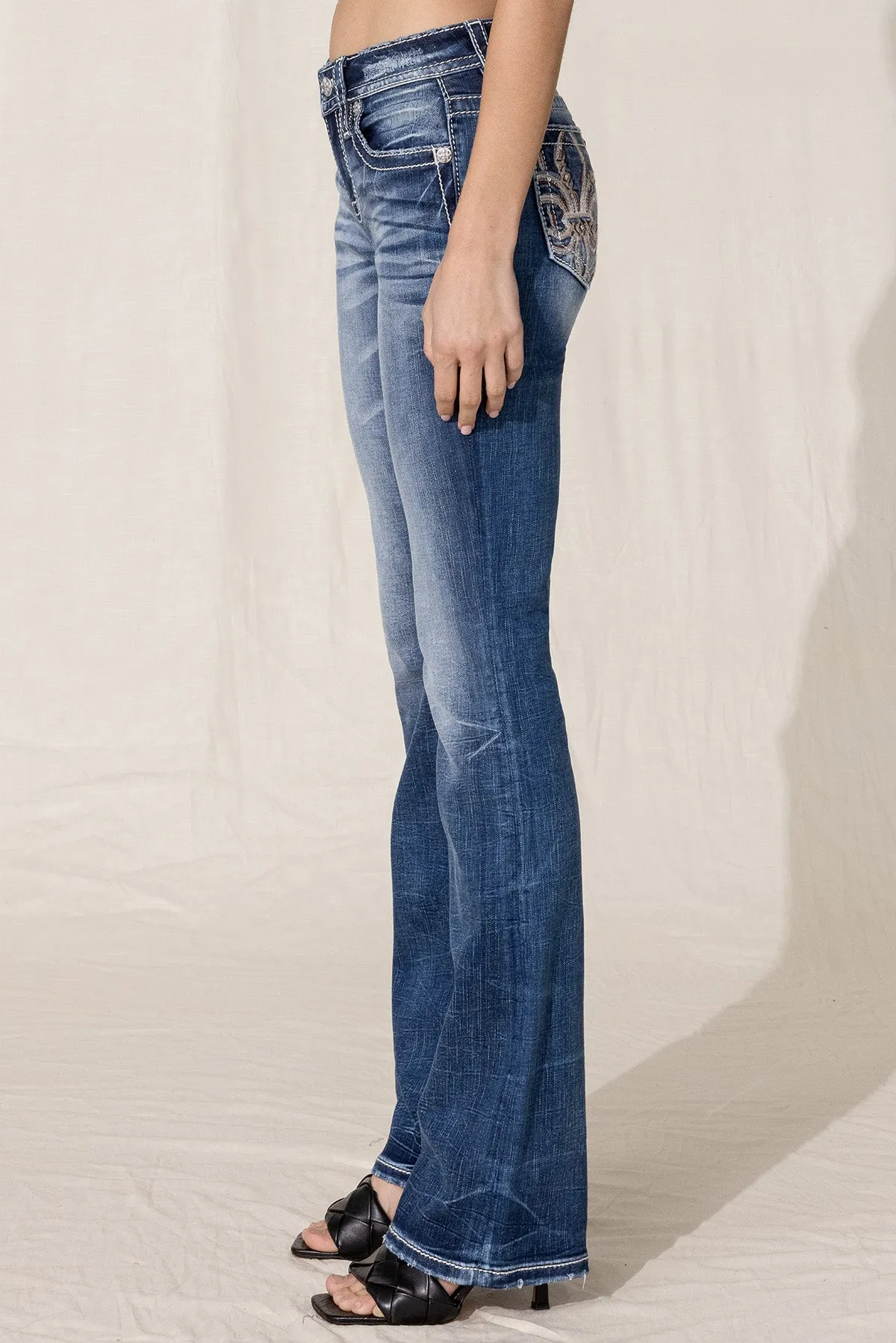 Fall Fleur De Lis Bootcut Jeans sold by Miss Me product image thumbnail 3