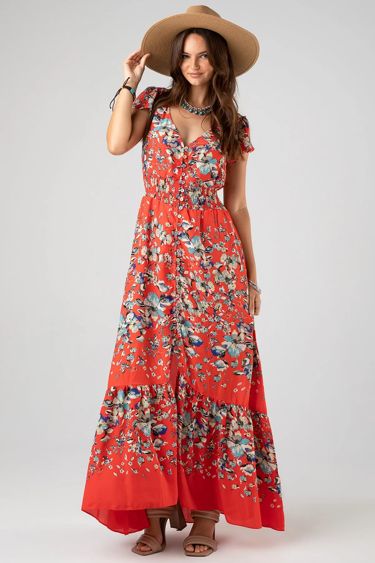Floral Print Maxi Dress sold by Miss Me