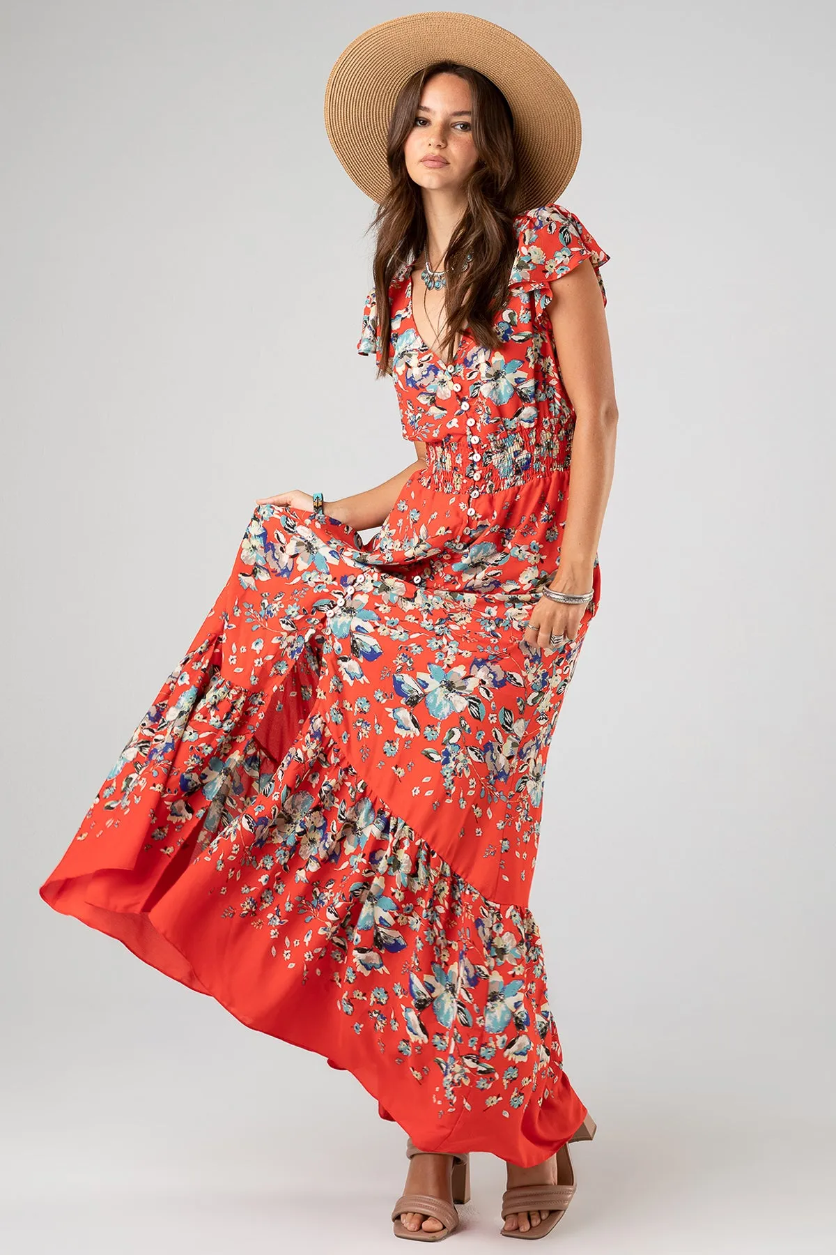 Floral Print Maxi Dress sold by Miss Me product image thumbnail 4
