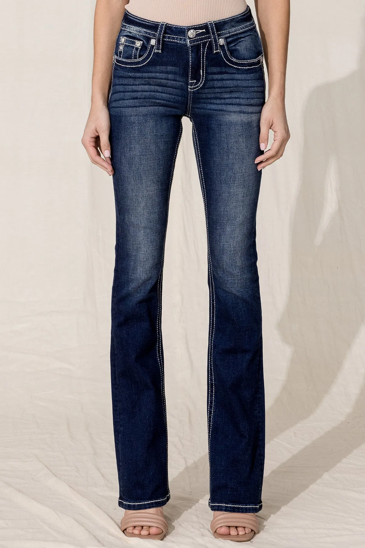 Iced Fleur De Lis Bootcut Jeans sold by Miss Me product image thumbnail 4