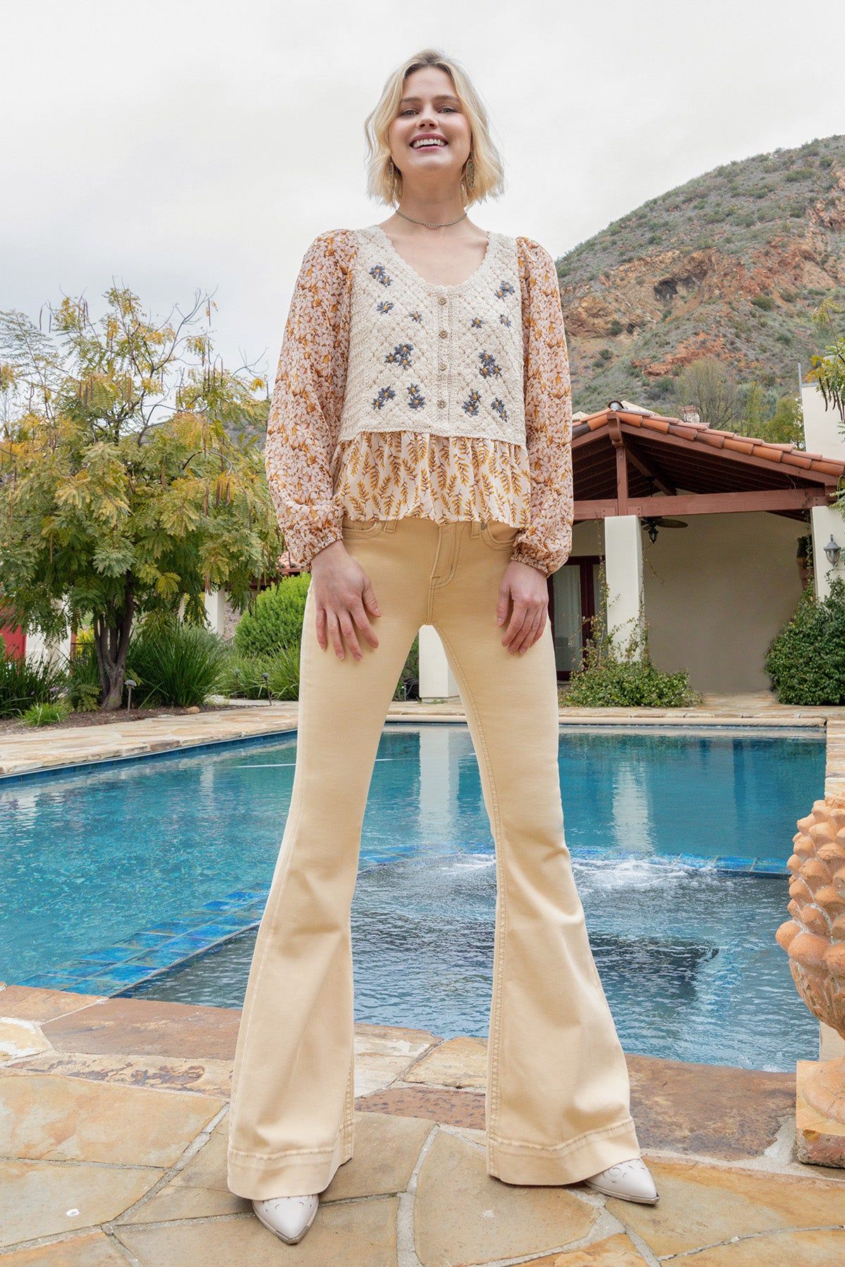 Floral Crochet Printed Top sold by Miss Me product image thumbnail 5