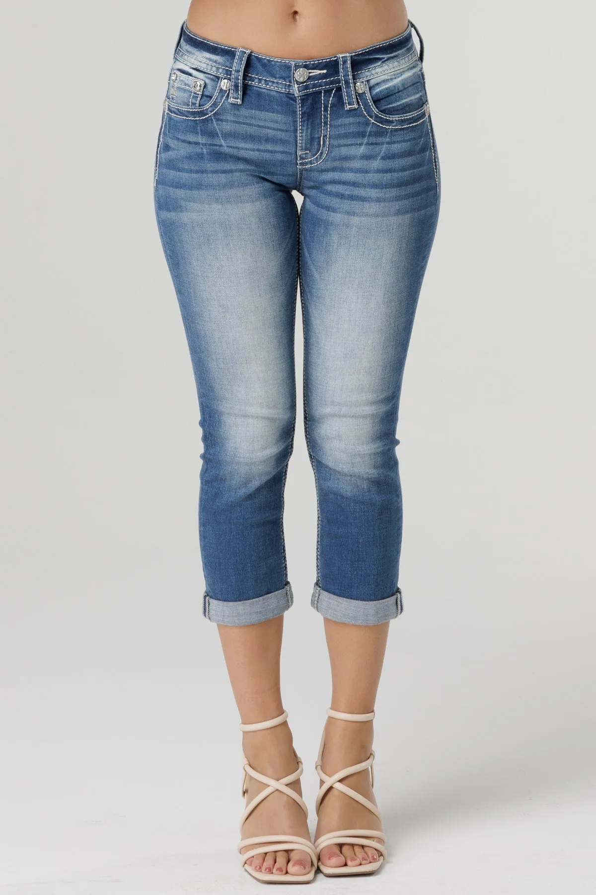 Featherington Floral Capri sold by Miss Me product image thumbnail 2