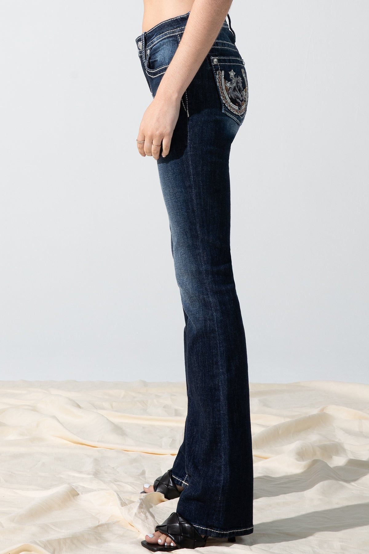 Bursting Horseshoe Bootcut Jean sold by Miss Me product image thumbnail 3
