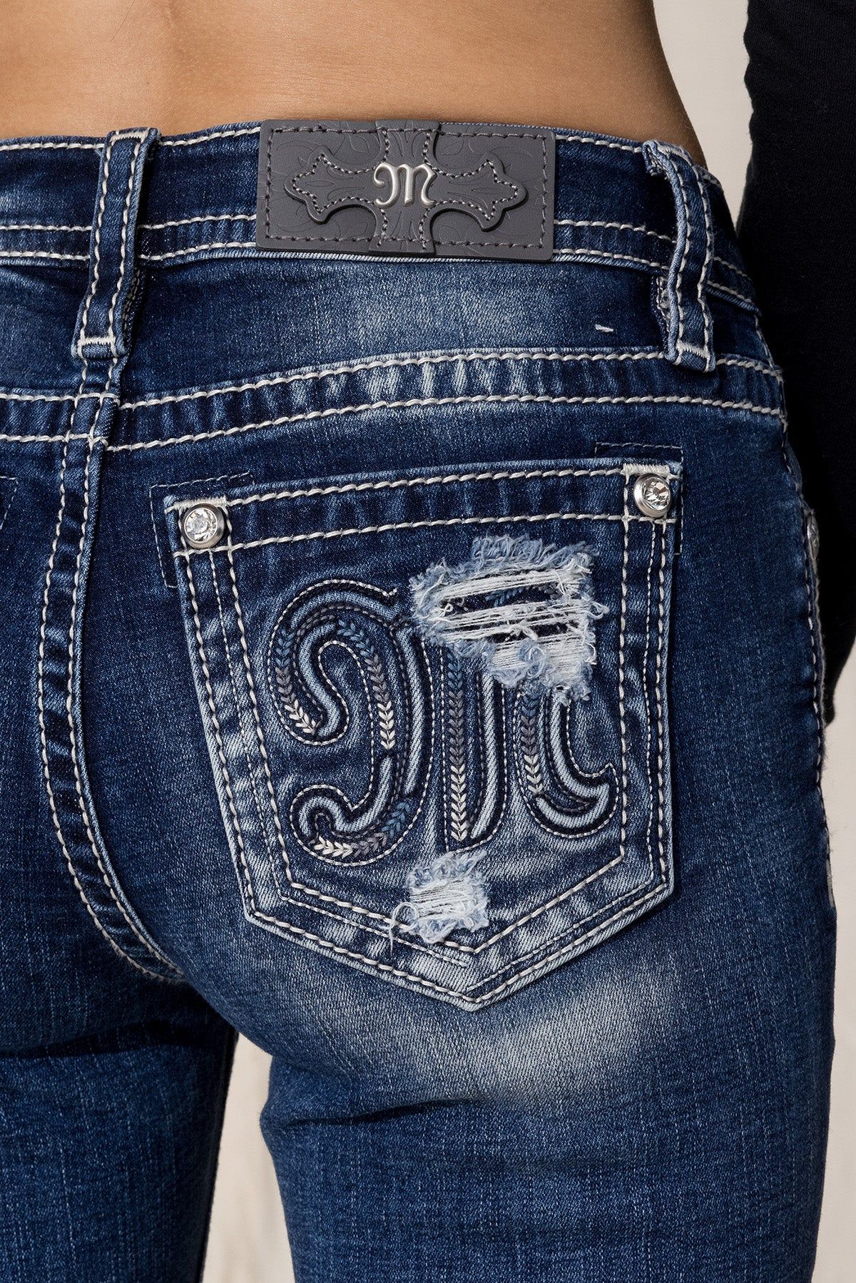 Classic Logo Blowout Bootcut Jeans sold by Miss Me product image thumbnail 4