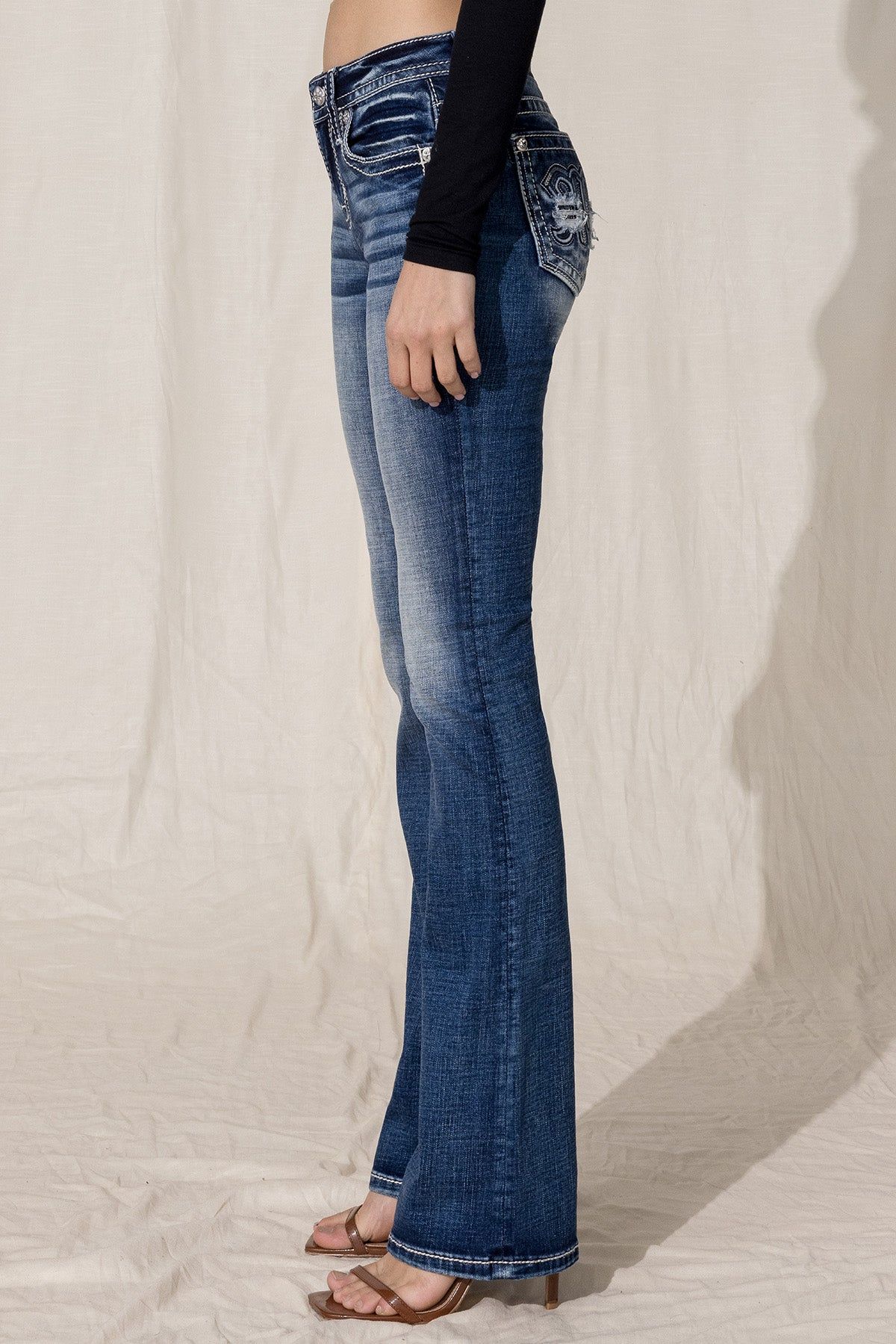 Classic Logo Blowout Bootcut Jeans sold by Miss Me product image thumbnail 3