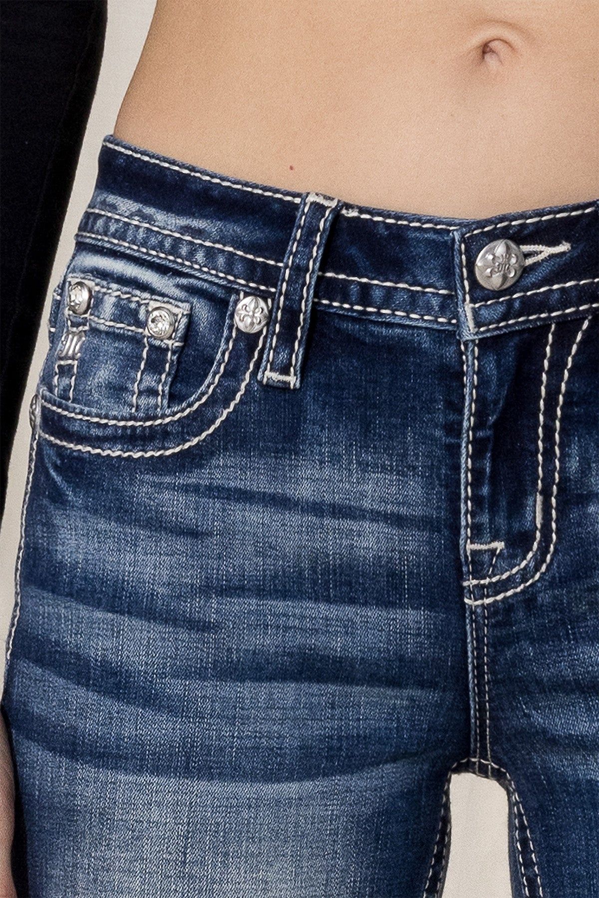 Classic Logo Blowout Bootcut Jeans sold by Miss Me product image thumbnail 5