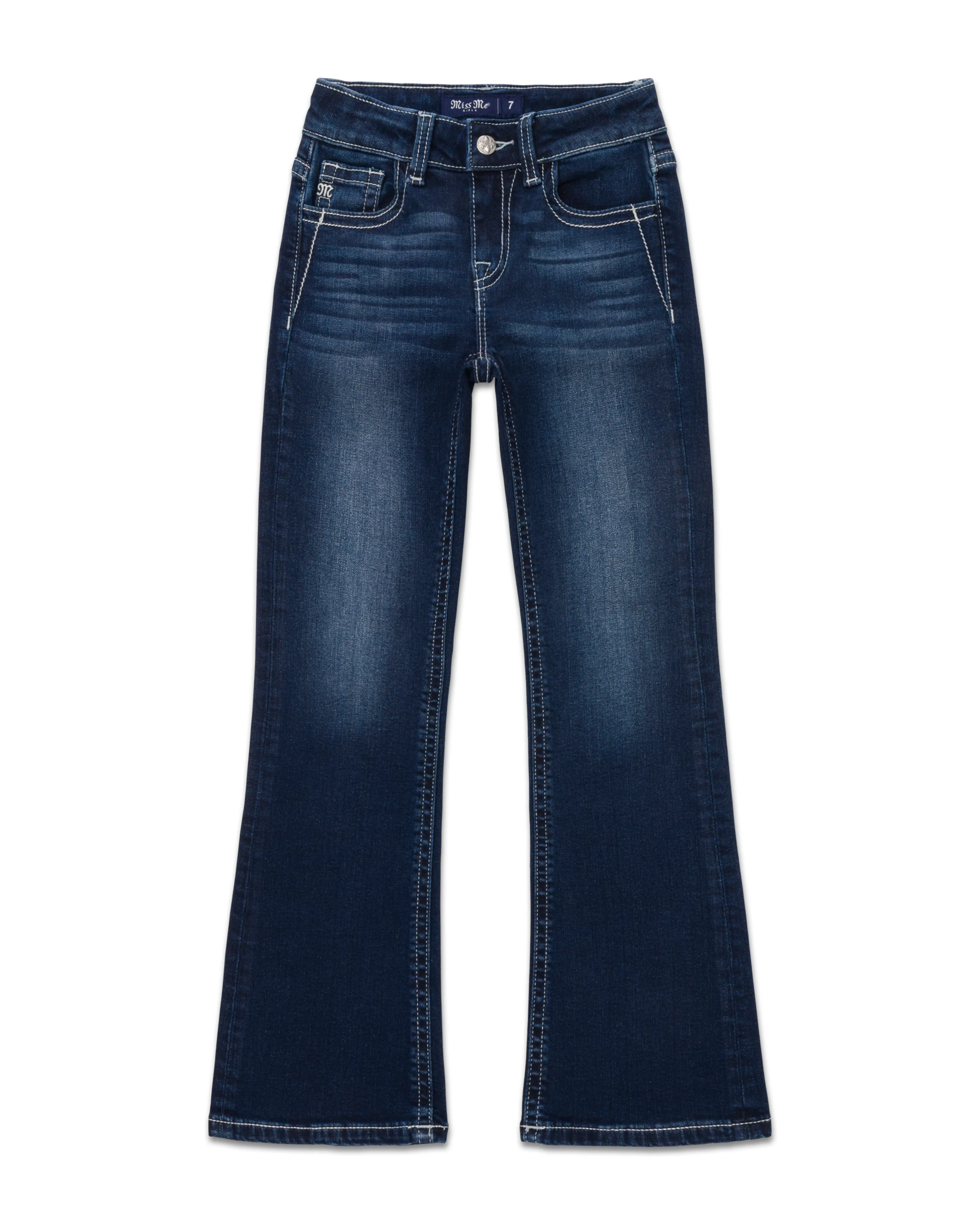 Girls Floral Peekaboo Bootcut Jeans sold by Miss Me product image thumbnail 3