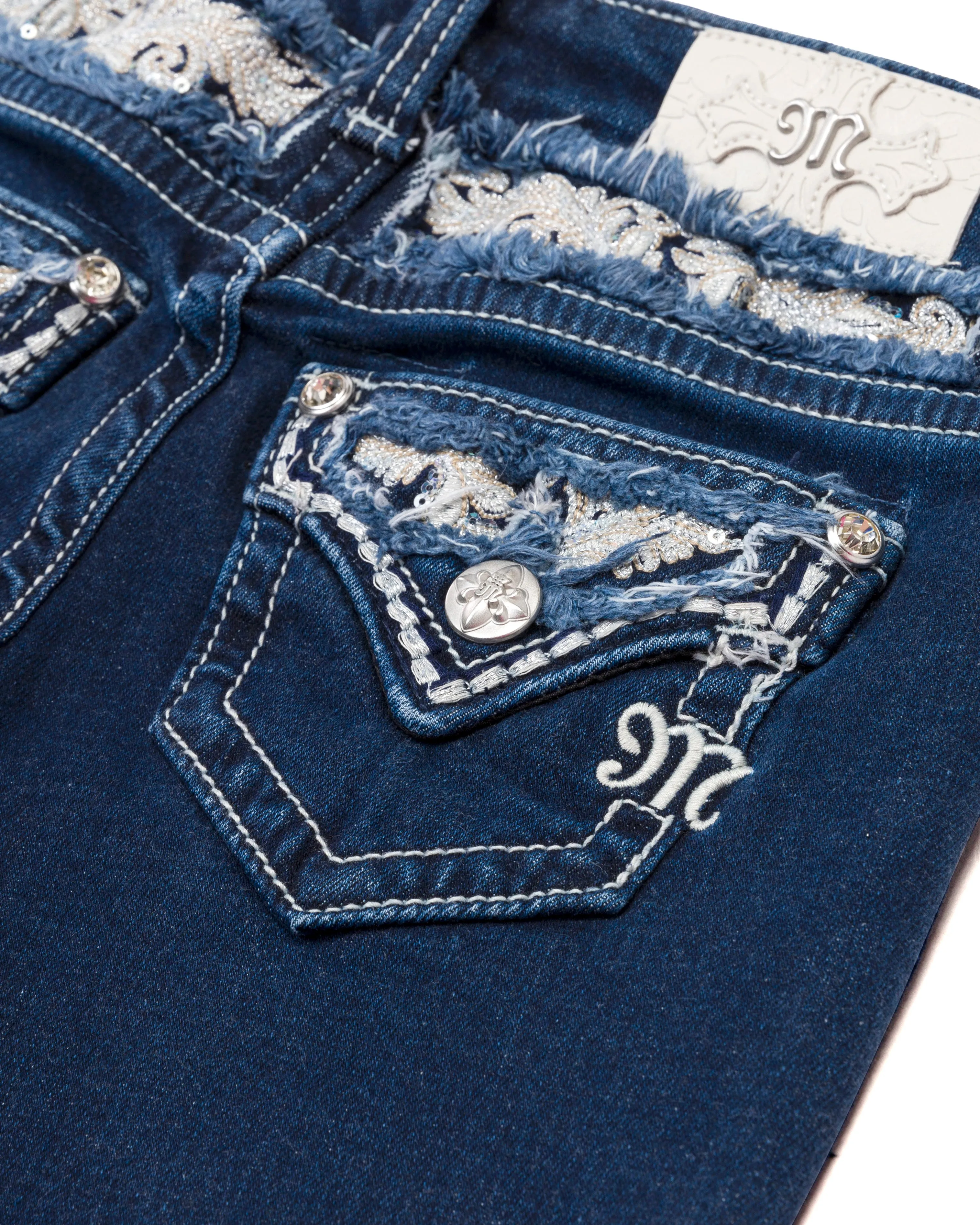 Girls Floral Peekaboo Bootcut Jeans sold by Miss Me product image thumbnail 2