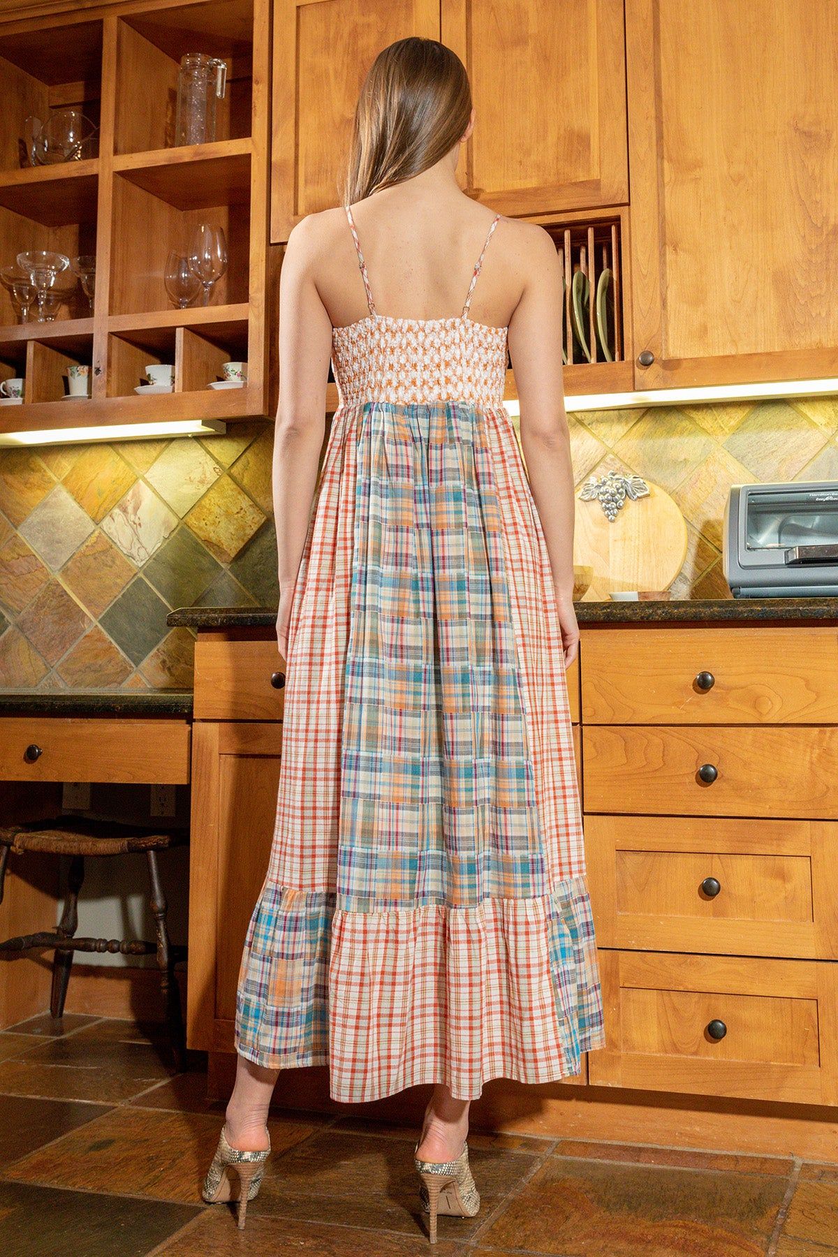 Mixed Plaid Maxi Dress sold by Miss Me product image thumbnail 3