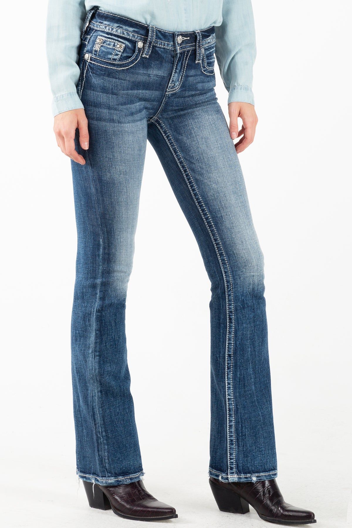 Shimmering Cross Bootcut Jeans sold by Miss Me product image thumbnail 3