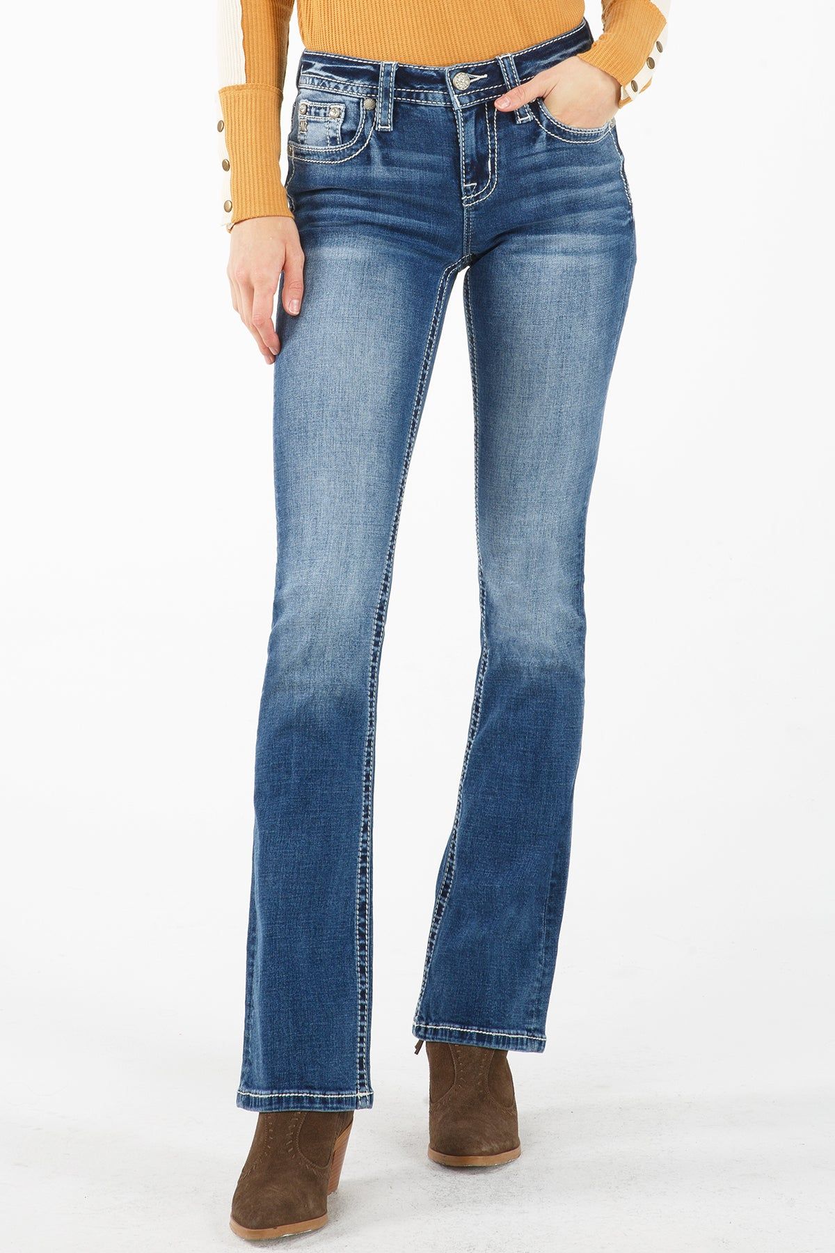Winged Madness Bootcut Jeans sold by Miss Me product image thumbnail 4