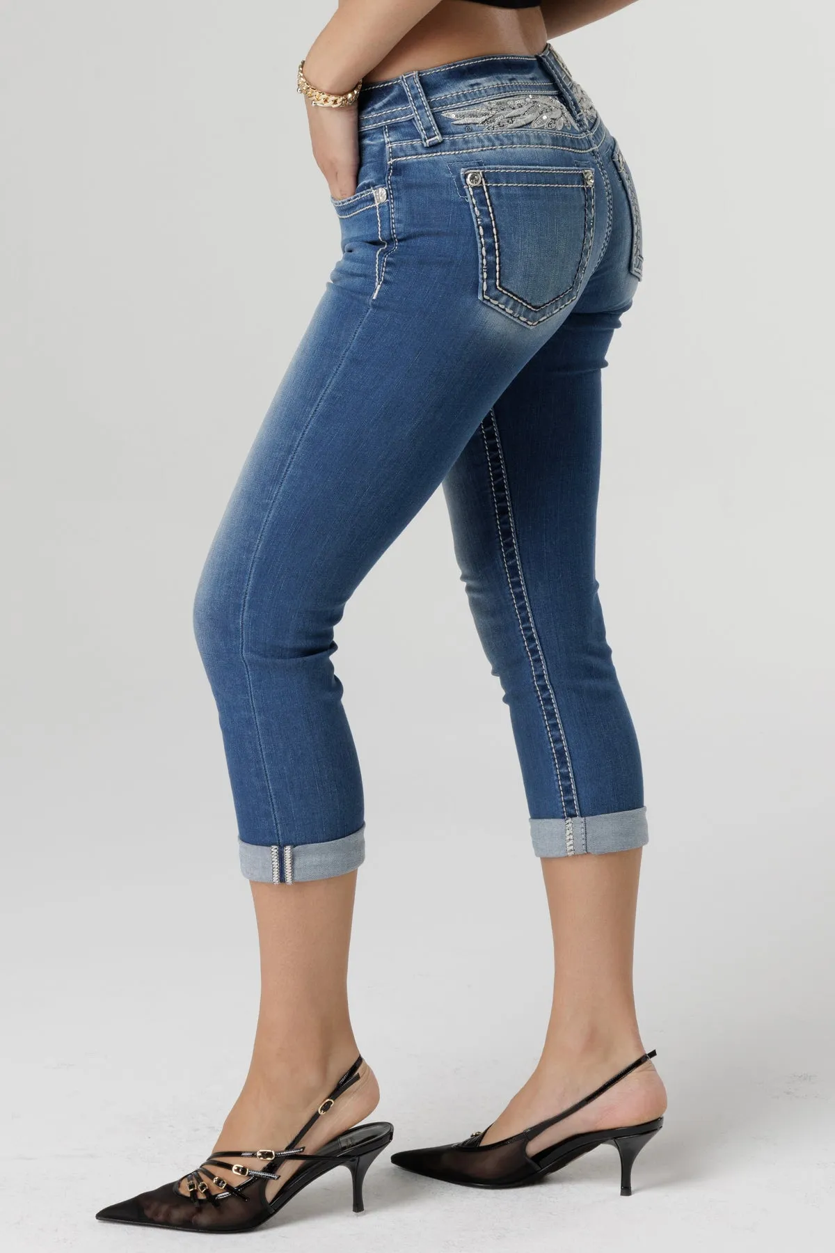 Celestial Wings Capri sold by Miss Me product image thumbnail 5