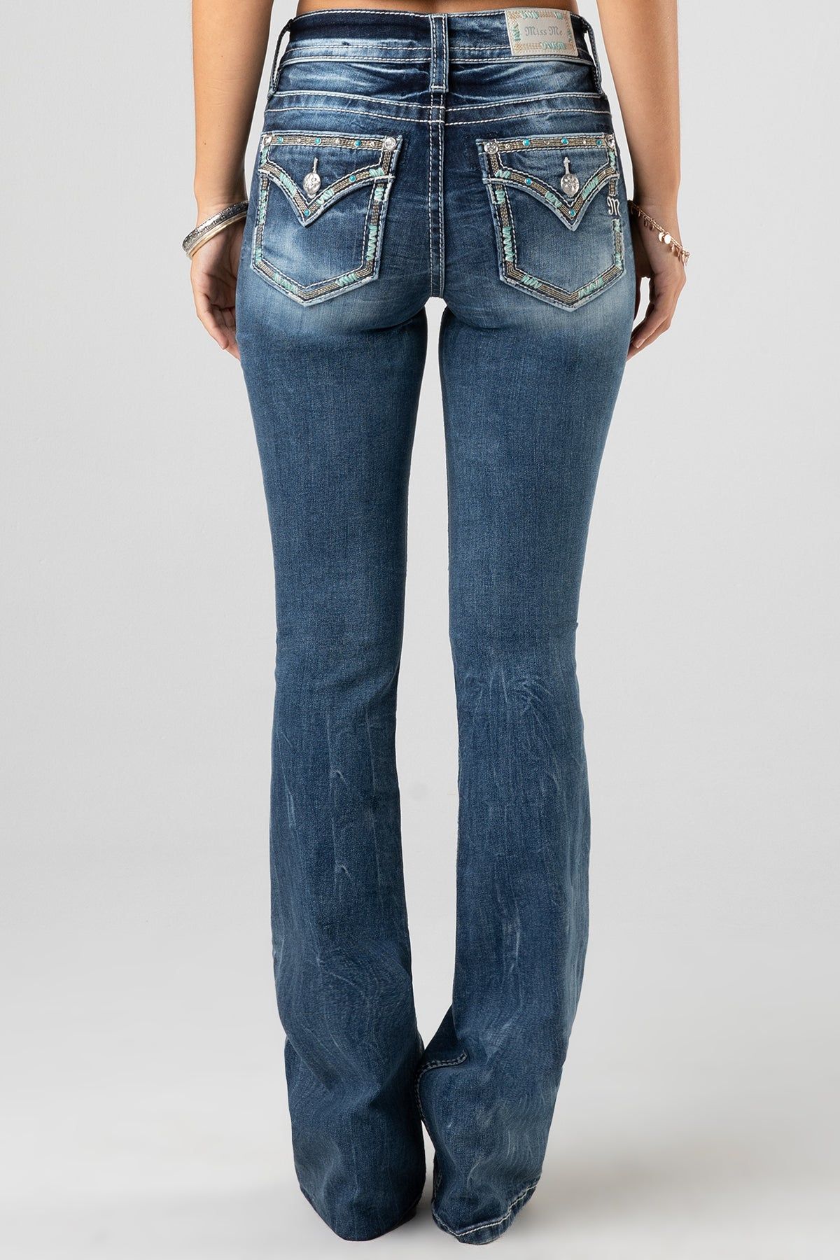 Border Stitch Bootcut Jeans sold by Miss Me