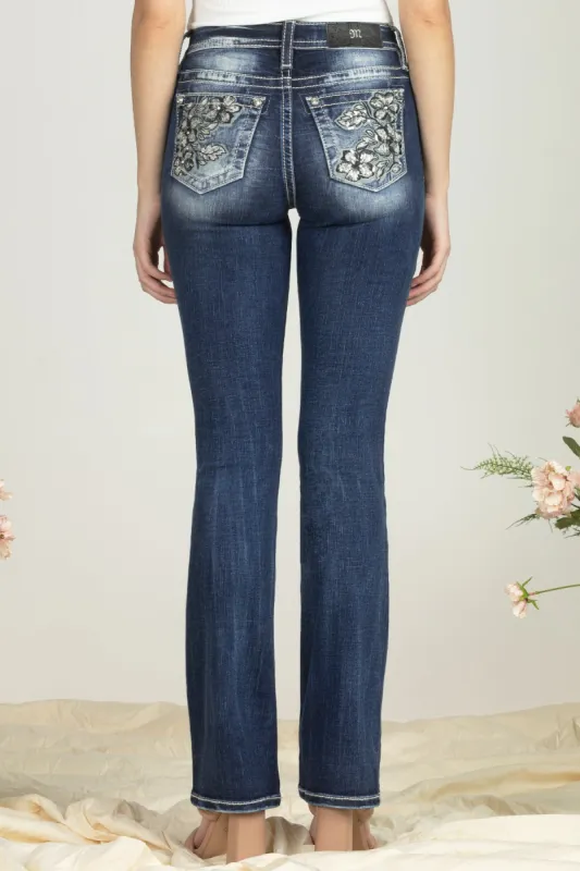 Three Flower Sequined Denim sold by Miss Me
