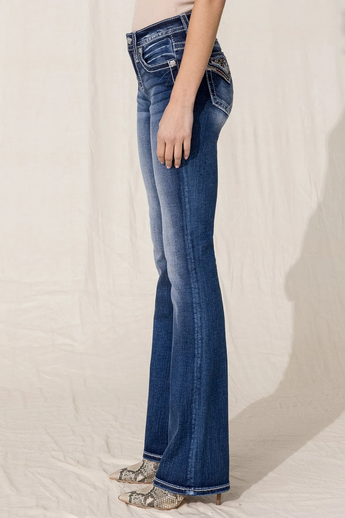 Retro Insert Bootcut Jeans sold by Miss Me product image thumbnail 5