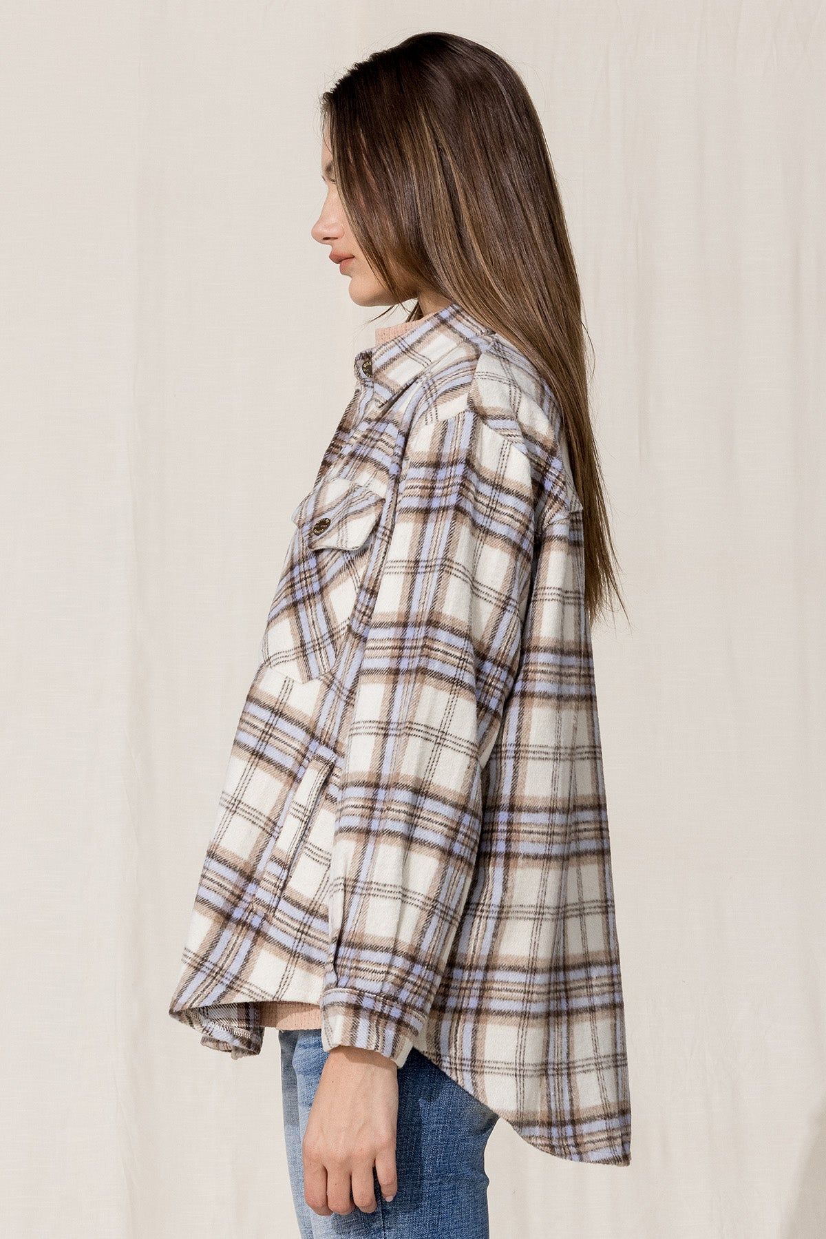 Button Up Shirt Jacket sold by Miss Me product image thumbnail 3