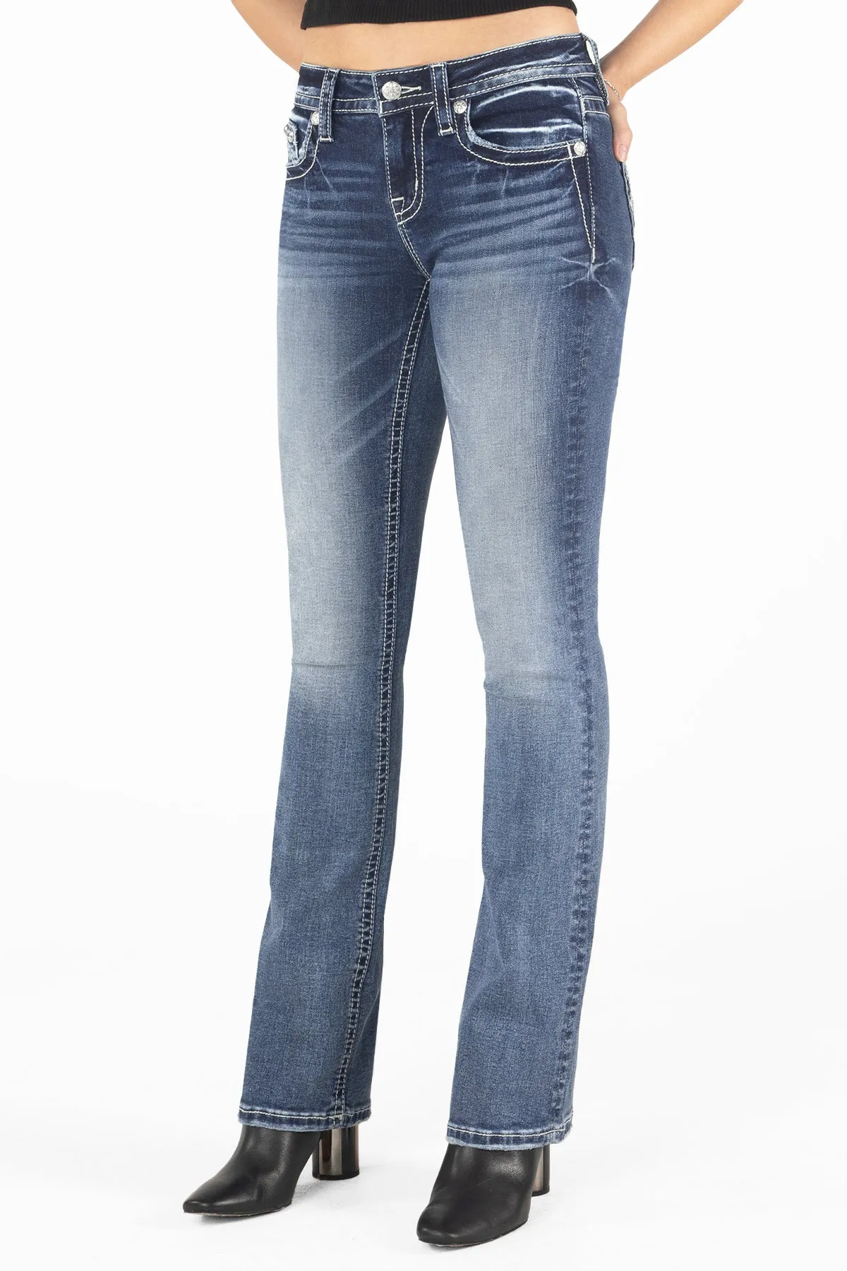 Cow Printed Dreamcatcher Bootcut Jeans sold by Miss Me product image thumbnail 2