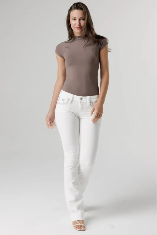Aspen White Stitch Bootcut Jeans sold by Miss Me