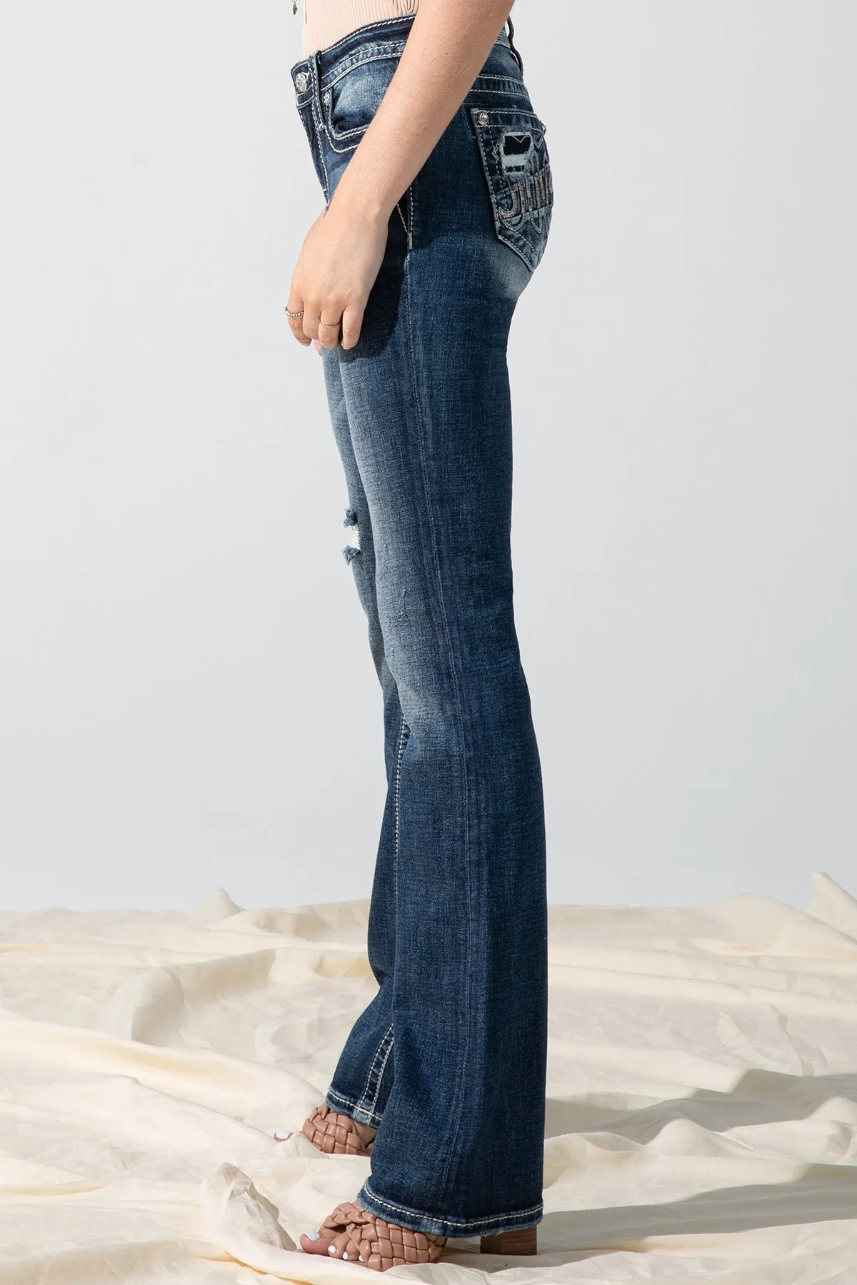 M Logo Bootcut Jeans sold by Miss Me product image thumbnail 3
