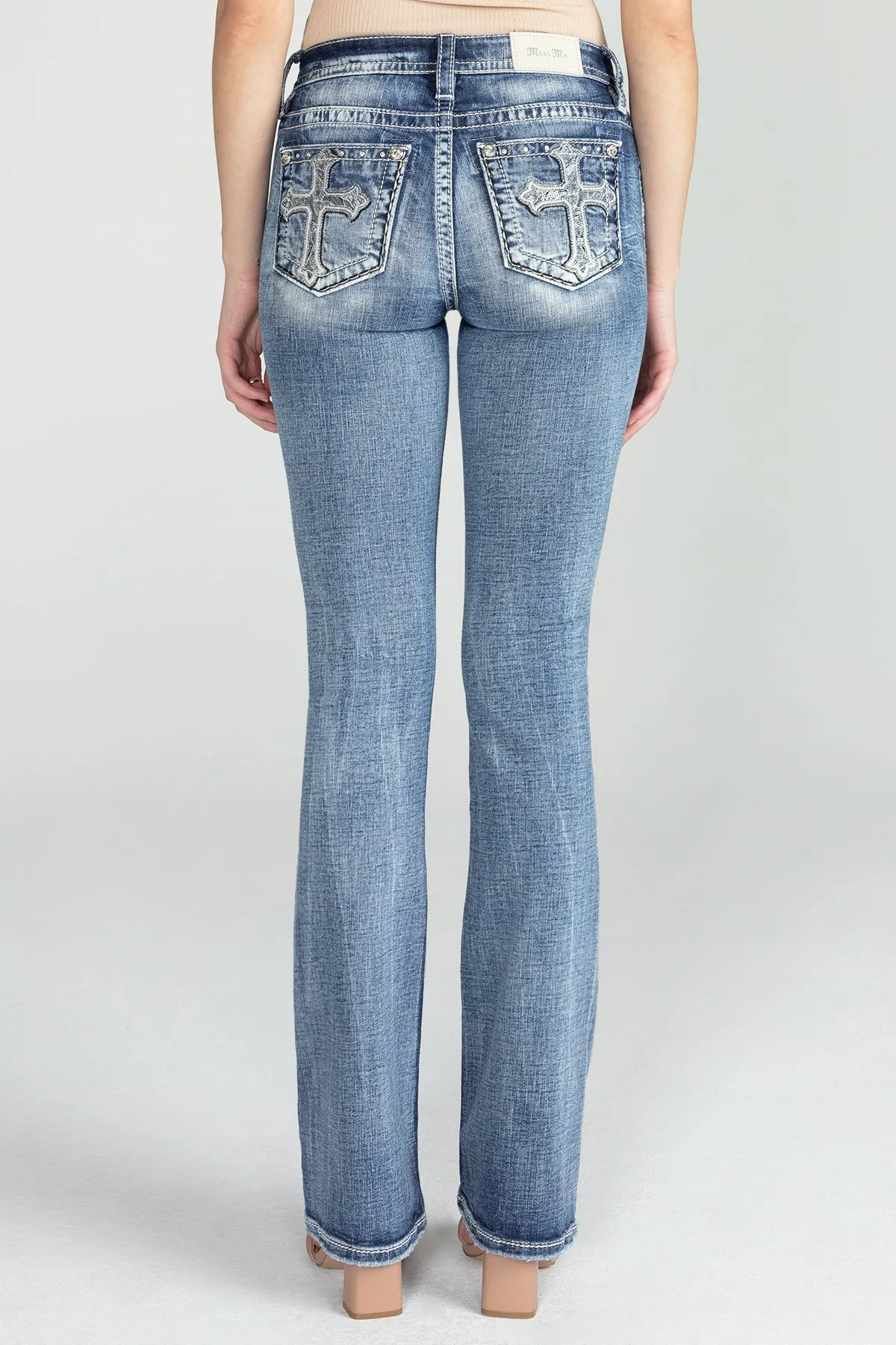 Acid Sequined Cross Bootcut Denim sold by Miss Me