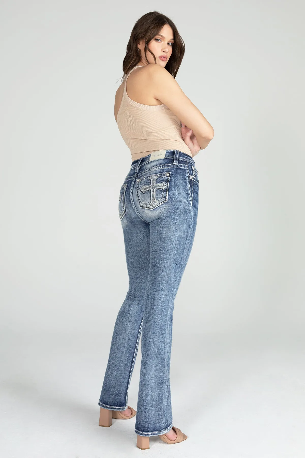 Acid Sequined Cross Bootcut Denim sold by Miss Me product image thumbnail 4