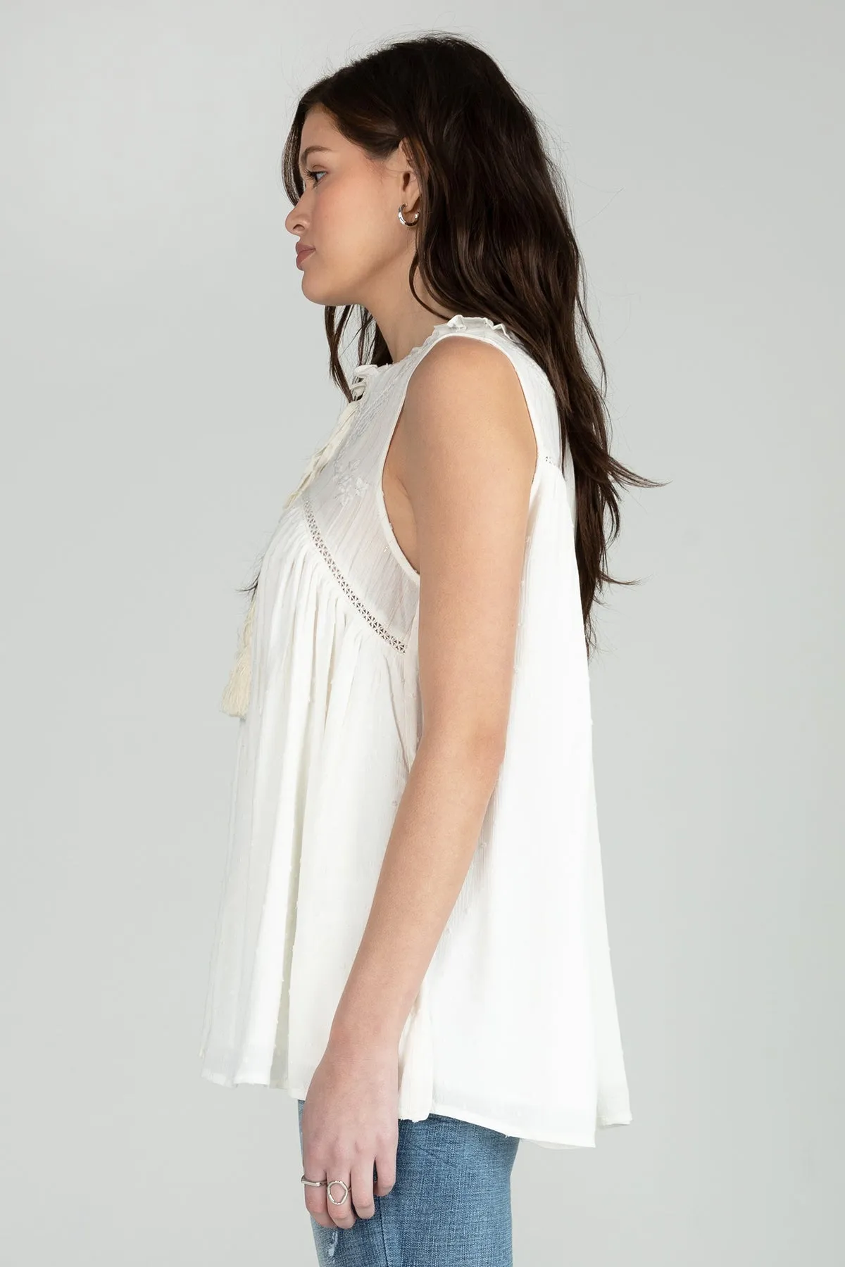 Front Tie Sleeveless Top sold by Miss Me product image thumbnail 3