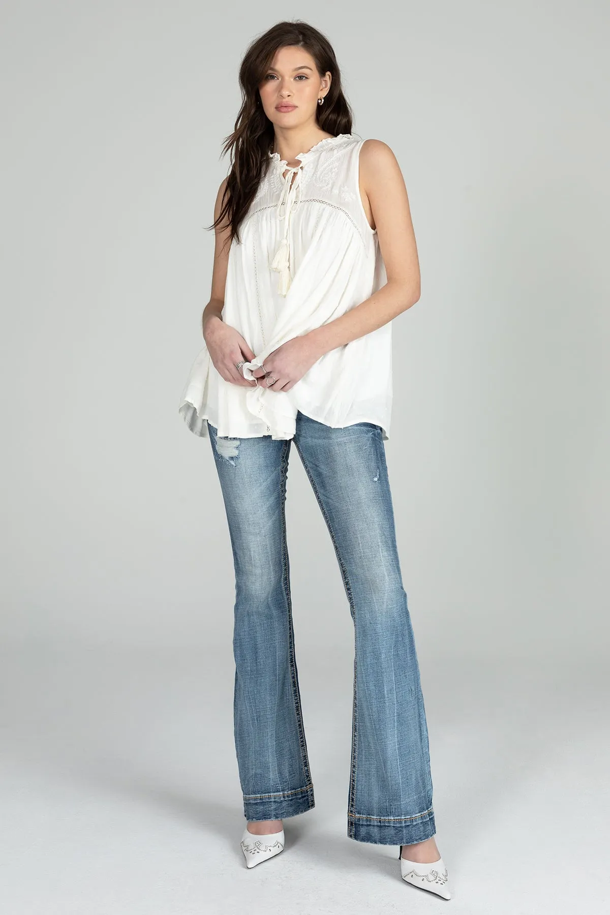 Front Tie Sleeveless Top sold by Miss Me product image thumbnail 5