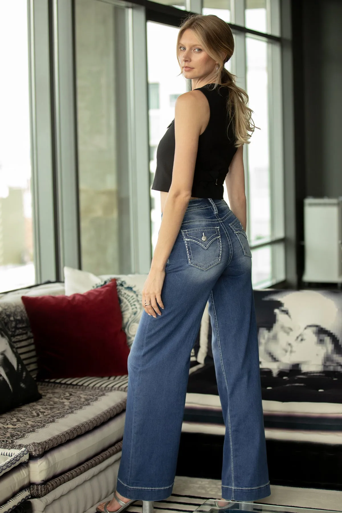 Simple Trouser Denim sold by Miss Me product image thumbnail 5