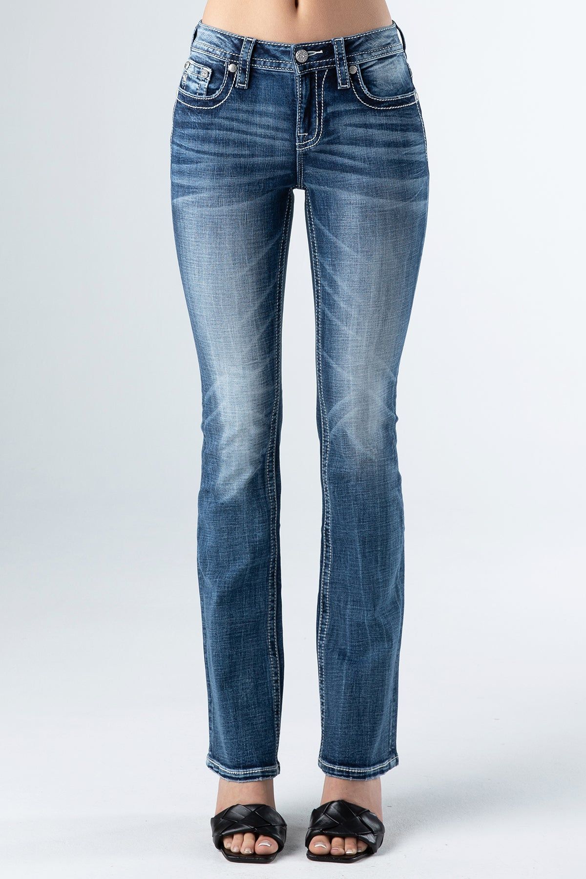 Feather Cross Flower Denim sold by Miss Me product image thumbnail 4
