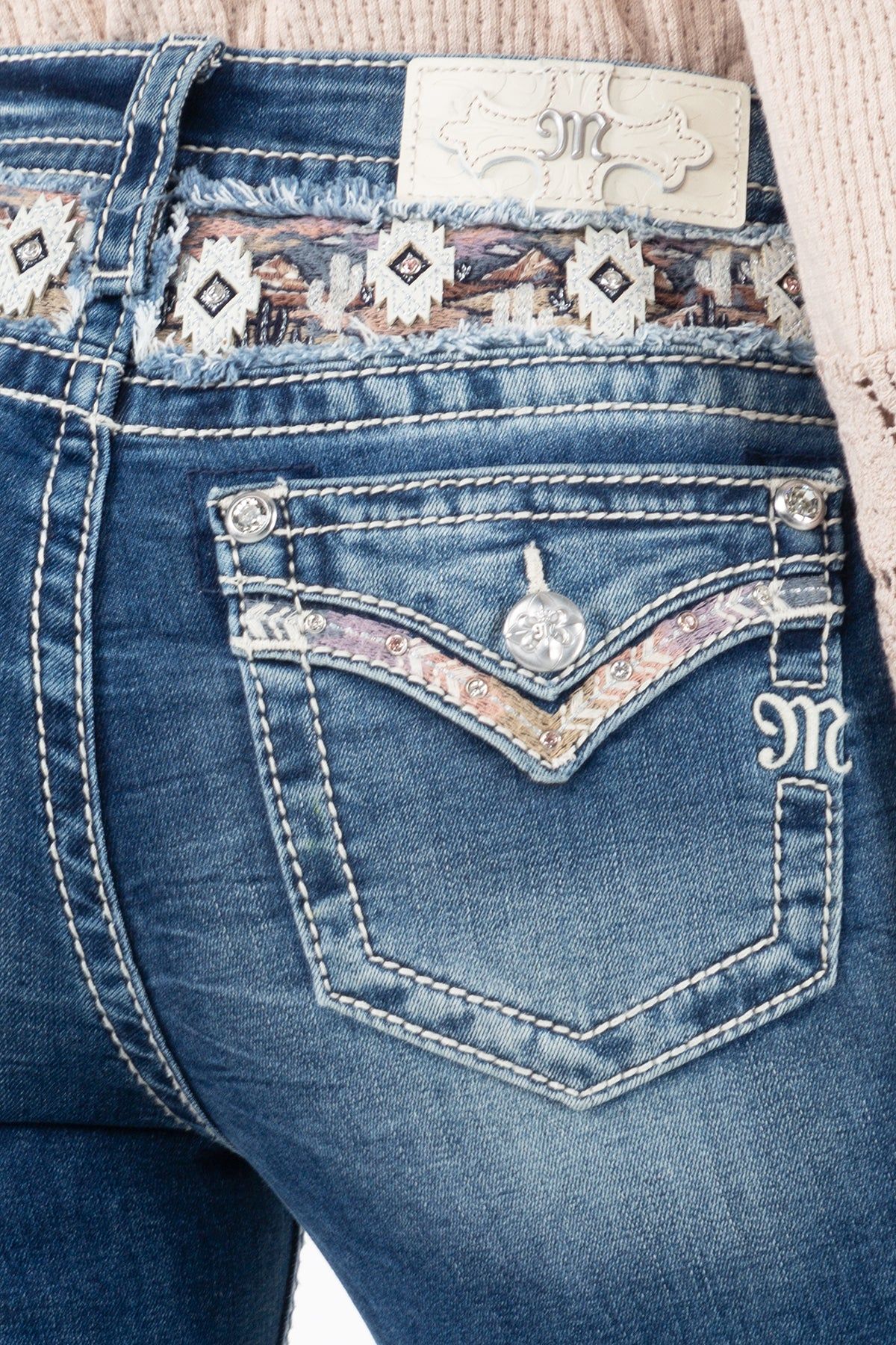 Aztec Heart Bootcut Jeans sold by Miss Me product image thumbnail 4