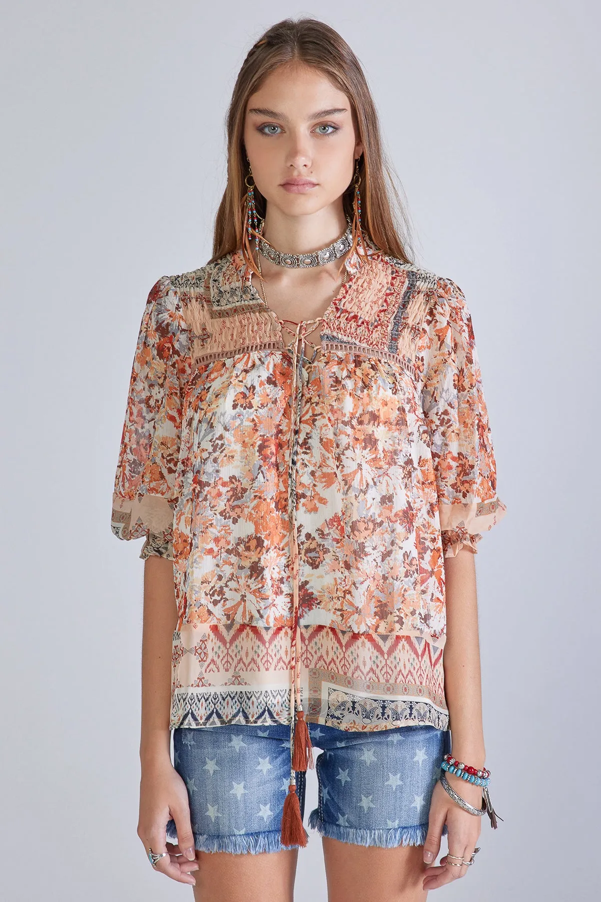 Floral Print Top sold by Miss Me