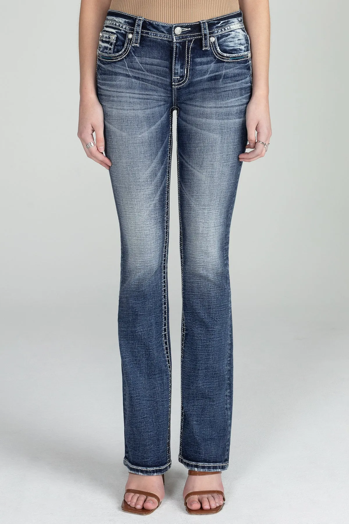 Blue Aztec Bootcut Jeans sold by Miss Me product image thumbnail 3