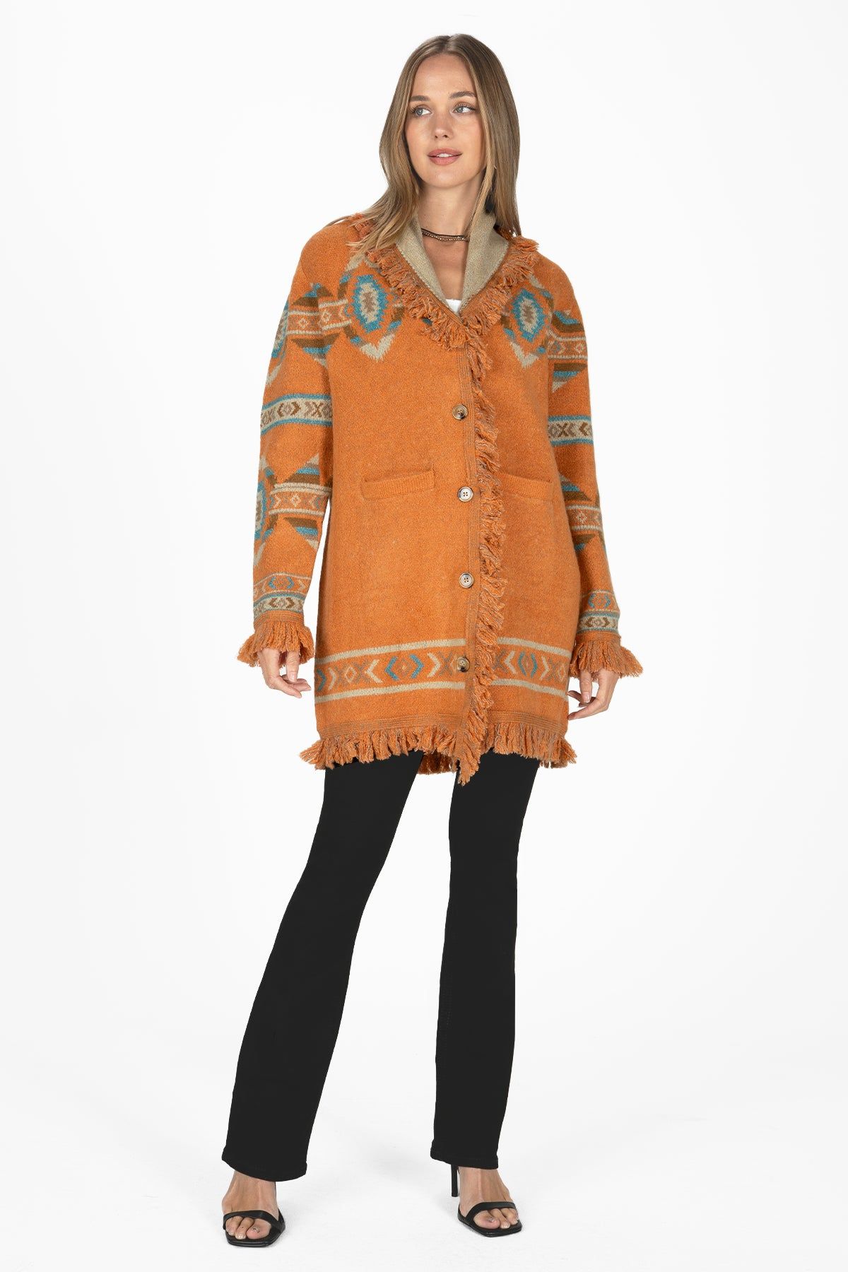 Aztec Button Front Cardigan sold by Miss Me product image thumbnail 5