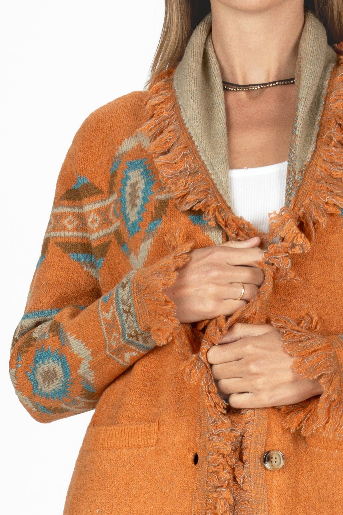 Aztec Button Front Cardigan sold by Miss Me product image thumbnail 4