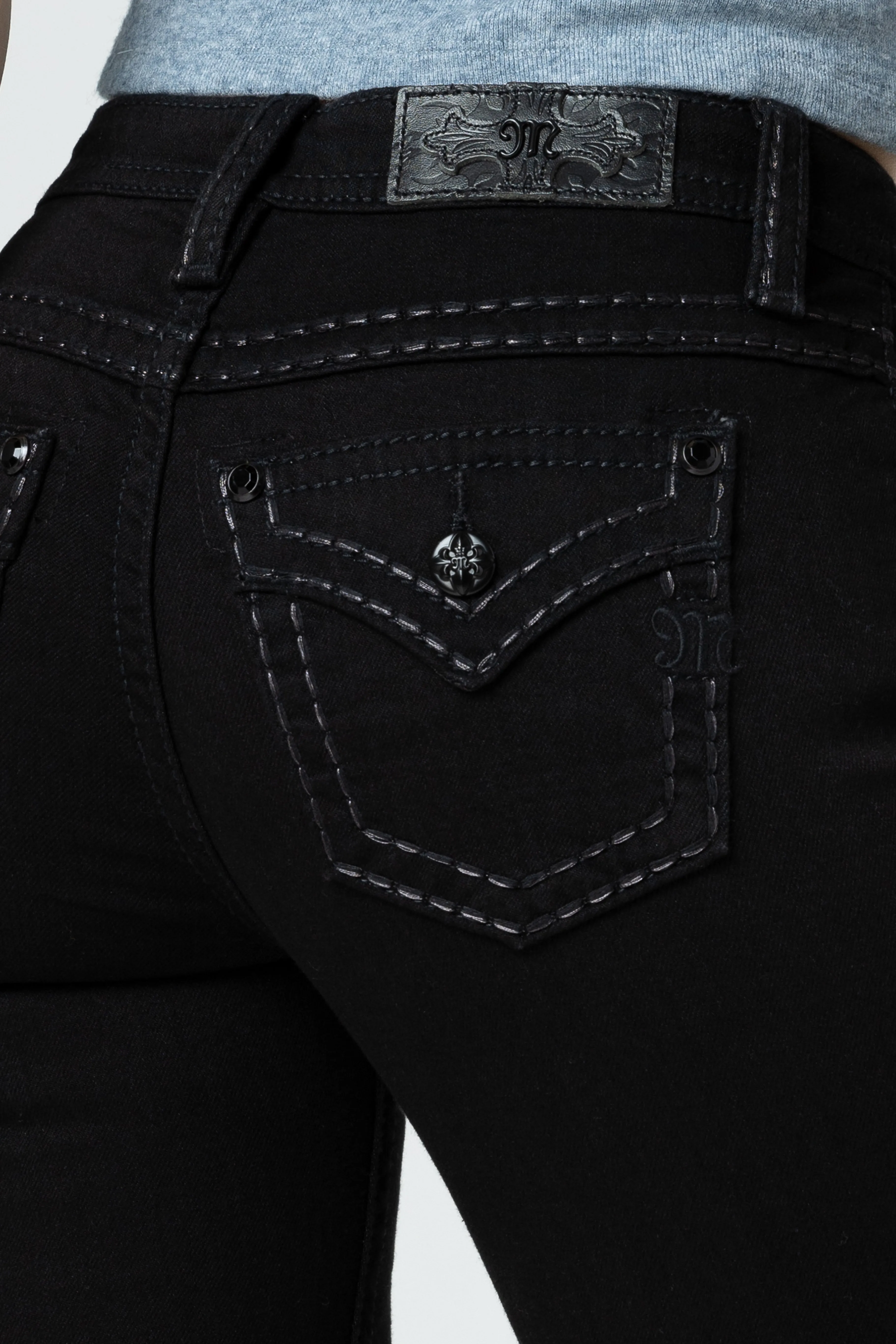 Classic Black Stitched Bootcut Jeans sold by Miss Me product image thumbnail 4