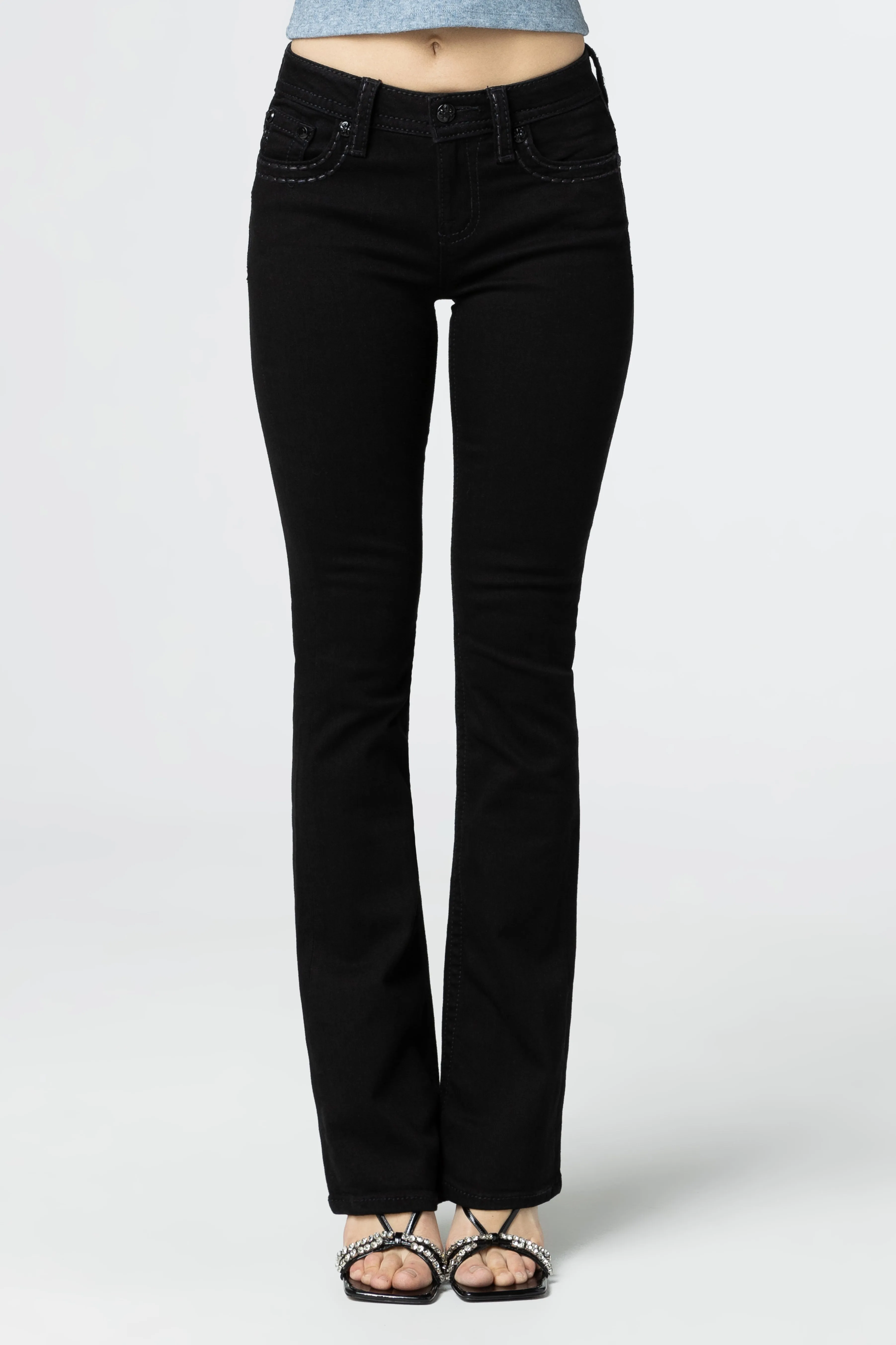 Classic Black Stitched Bootcut Jeans sold by Miss Me product image thumbnail 2