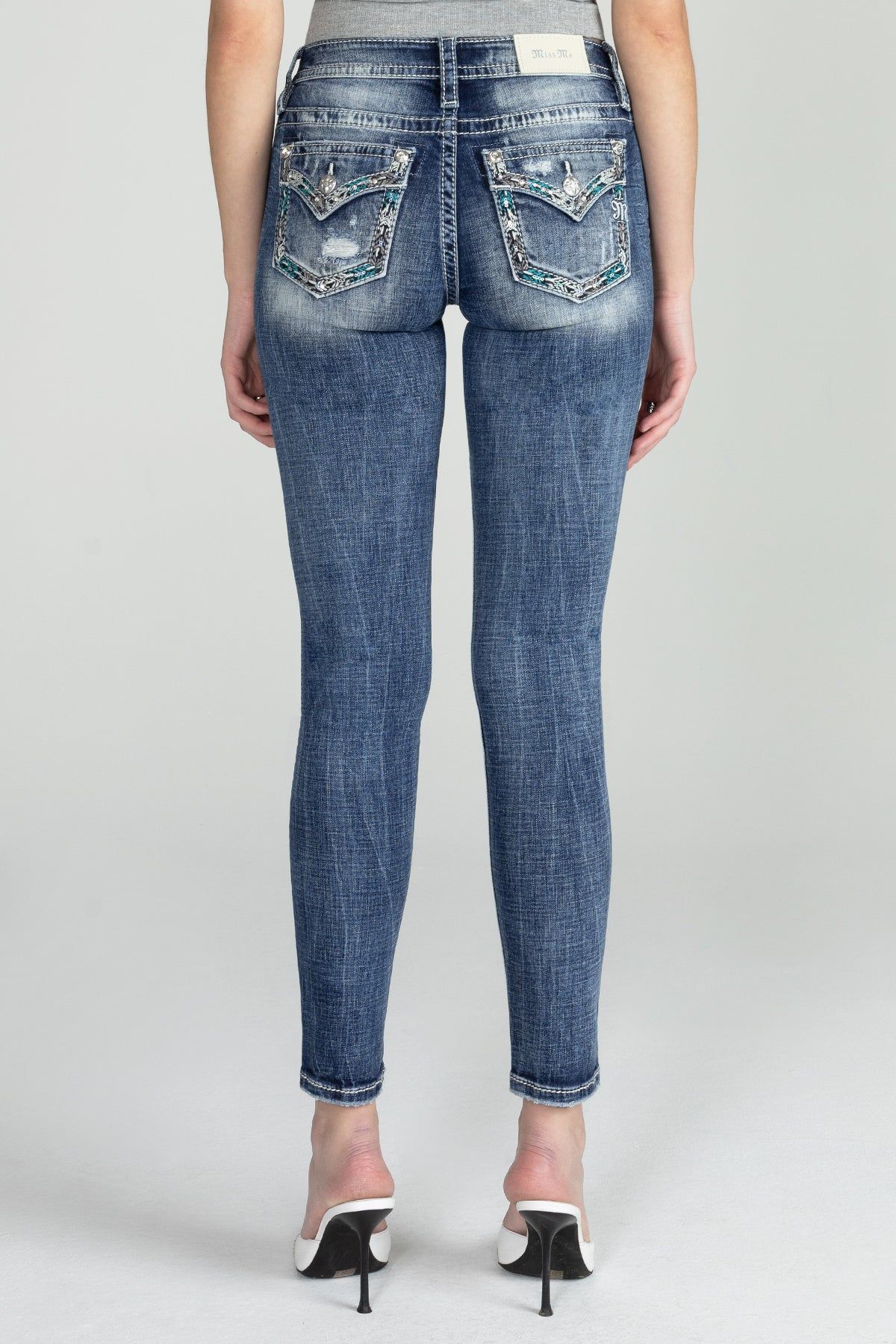 Multicolor Patterned Skinny Jeans sold by Miss Me