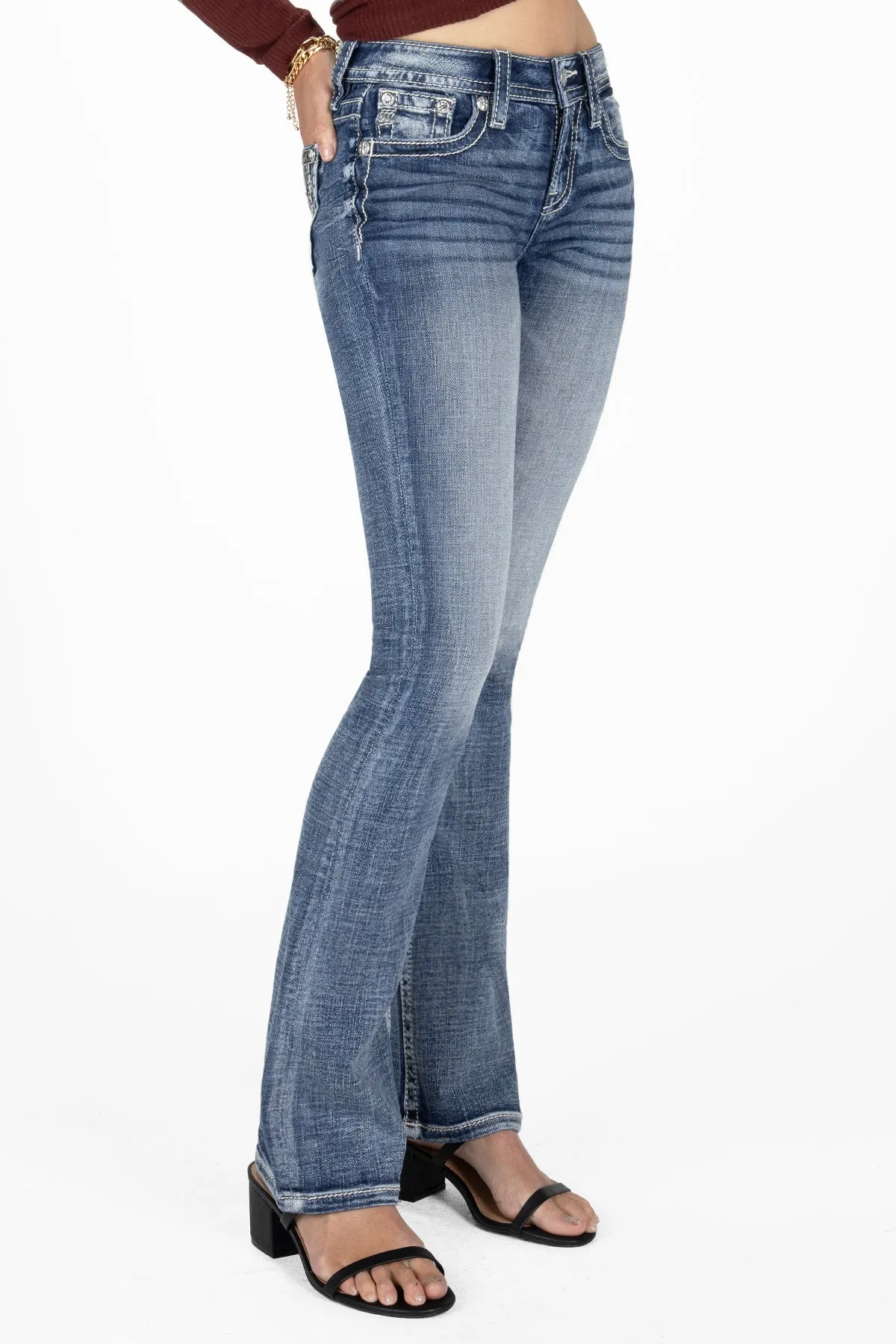 Brown Aztec Dreamcatcher Bootcut Jeans sold by Miss Me product image thumbnail 3