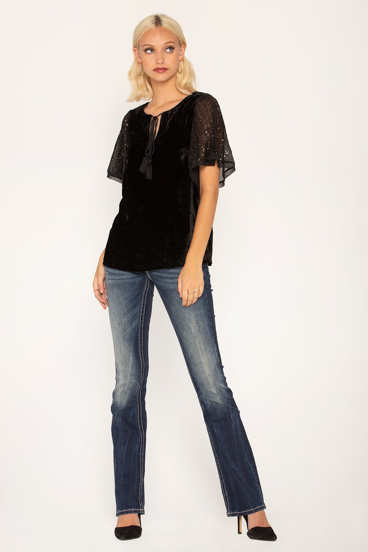 Velvet Fever Blouse sold by Miss Me product image thumbnail 4