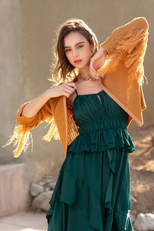 Fringe Knitted Cardigan made by Miss Me