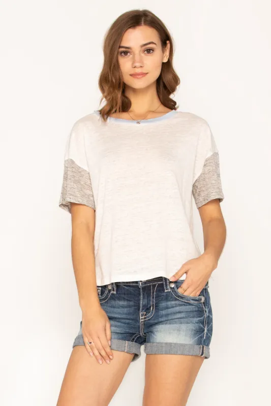 Toned Up Short Sleeve Shirt sold by Miss Me