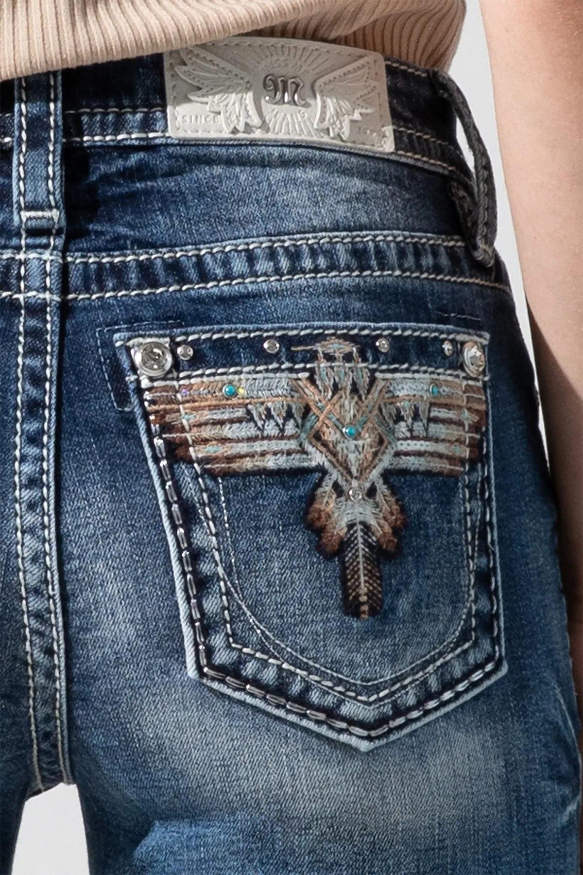 Sky Aztec Bootcut Jeans sold by Miss Me product image thumbnail 4