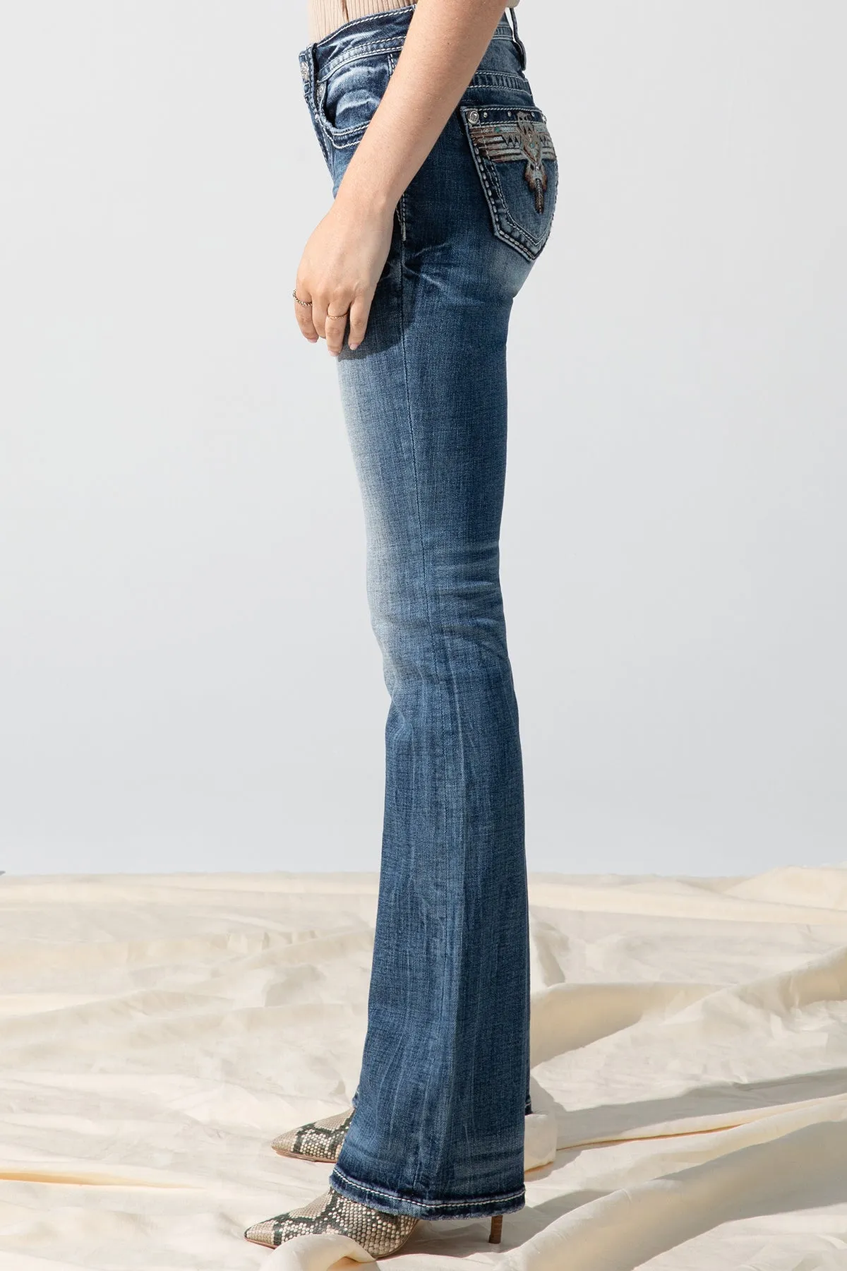 Sky Aztec Bootcut Jeans sold by Miss Me product image thumbnail 3