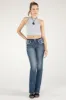 Pink Border Stitch Bootcut Jeans sold by Miss Me